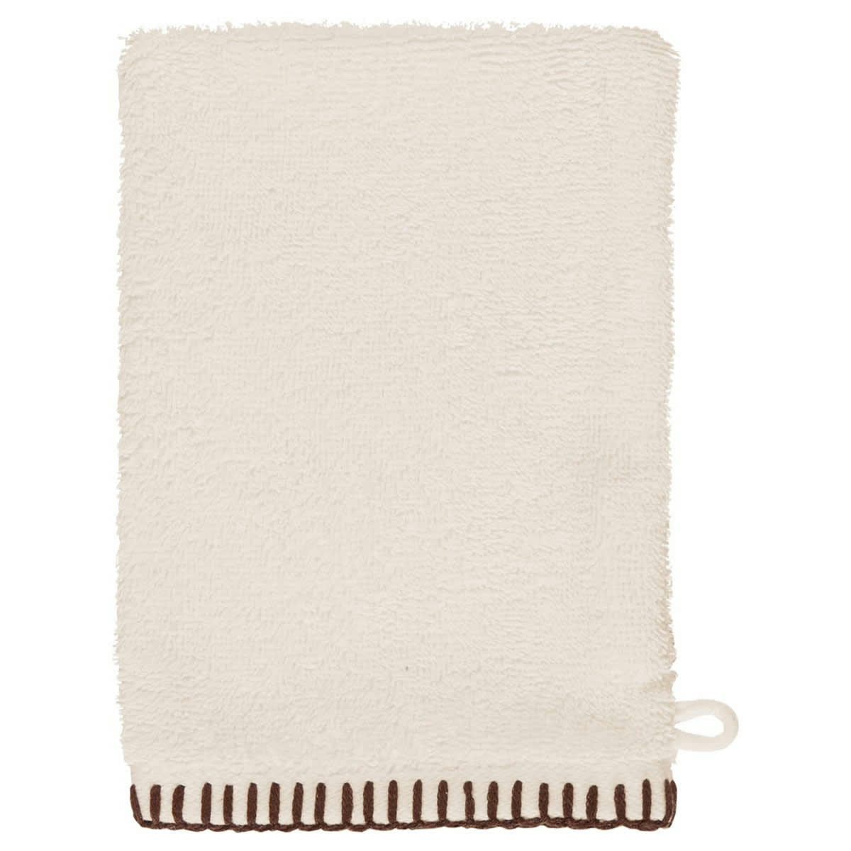 ANTHINEA - 2 gants de toilette coton biologique point ca ecru 16x22 cm