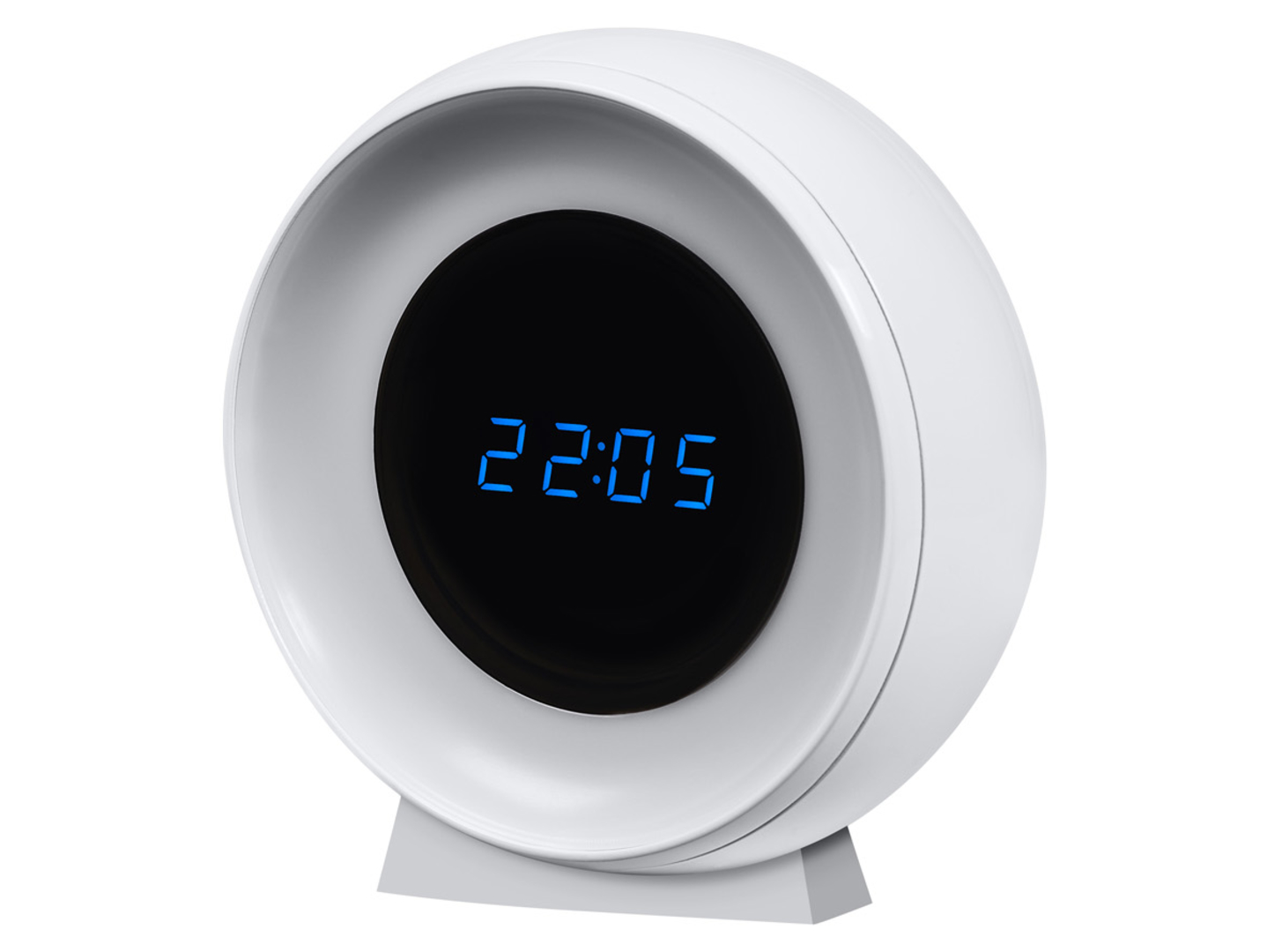 Lampa stołowa/zegar Nightlux LED biała
