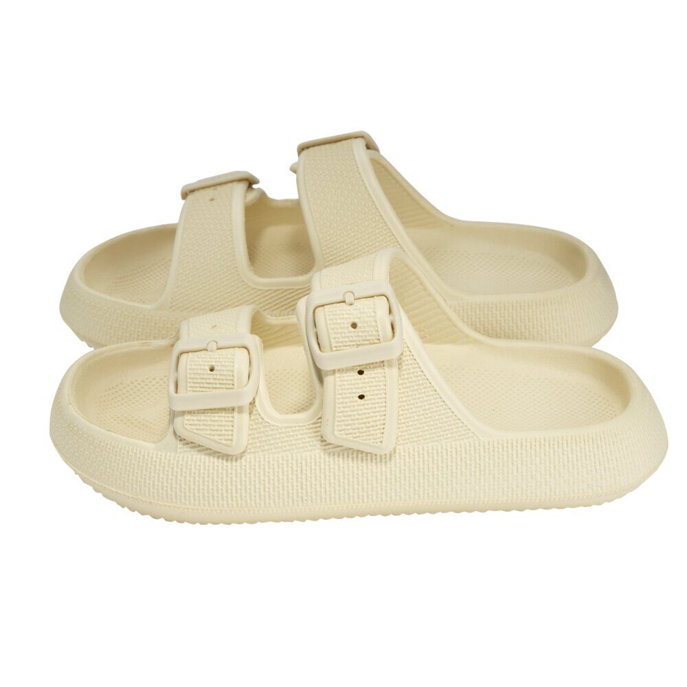 Sandales unisex 2 brides plastique beige 44/45