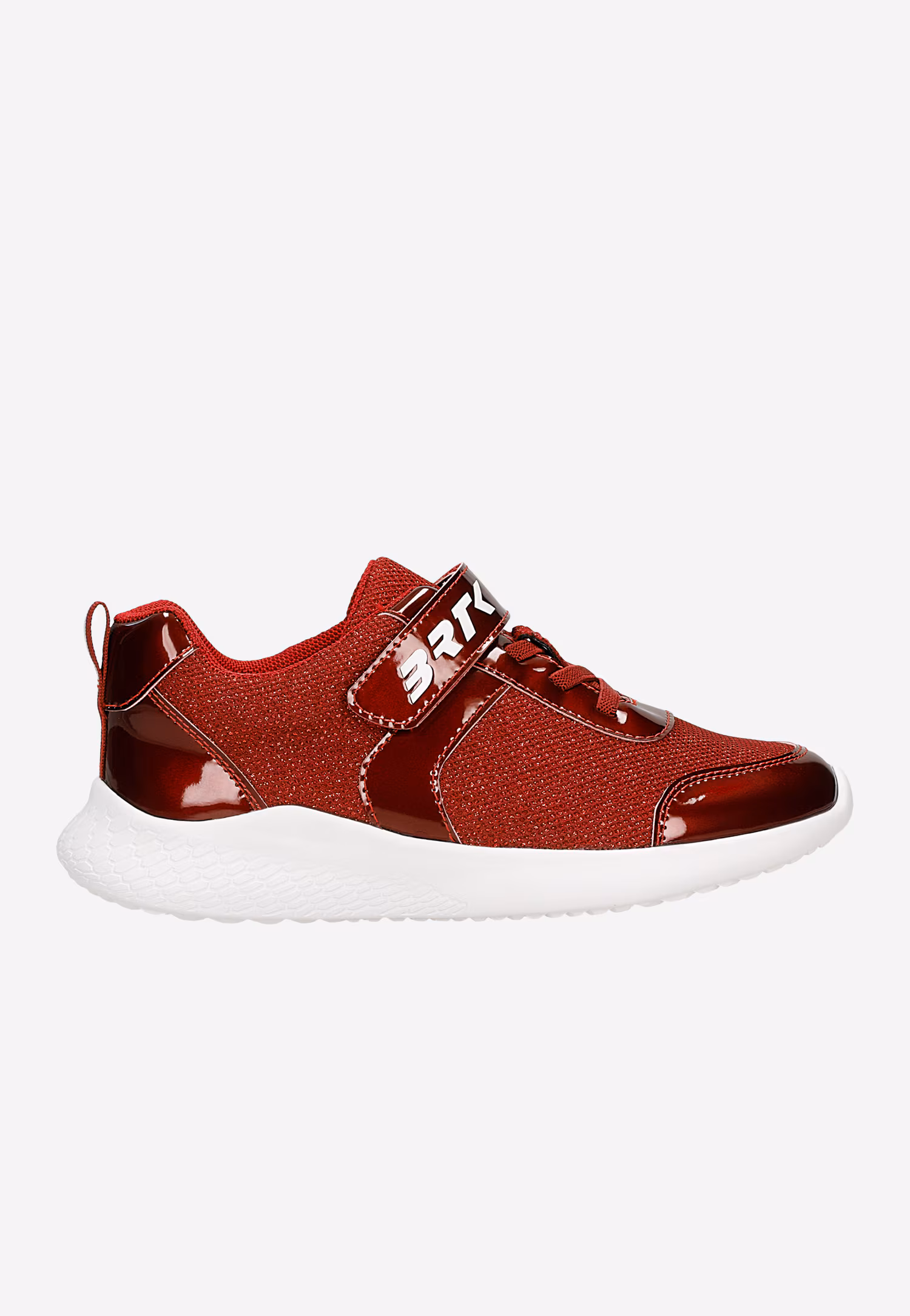 Bordowe sneakersy dla dziewczynki z lakierowanymi elementami BARTEK 87005-16