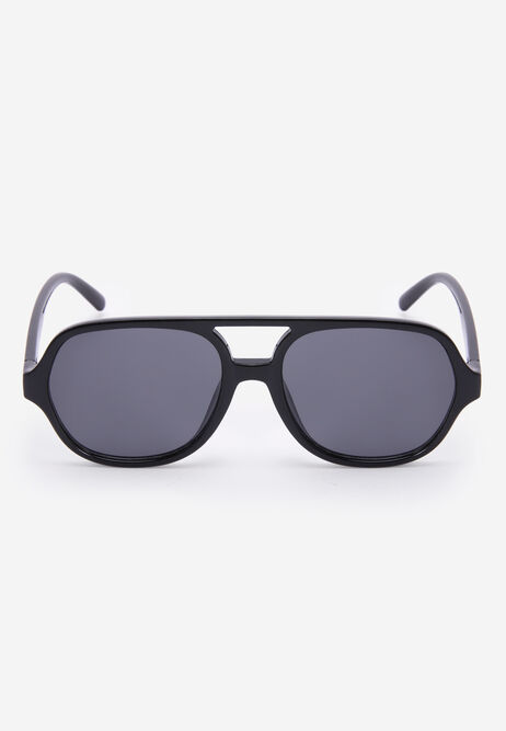 Mens Black Plain Navigator Sunglasses