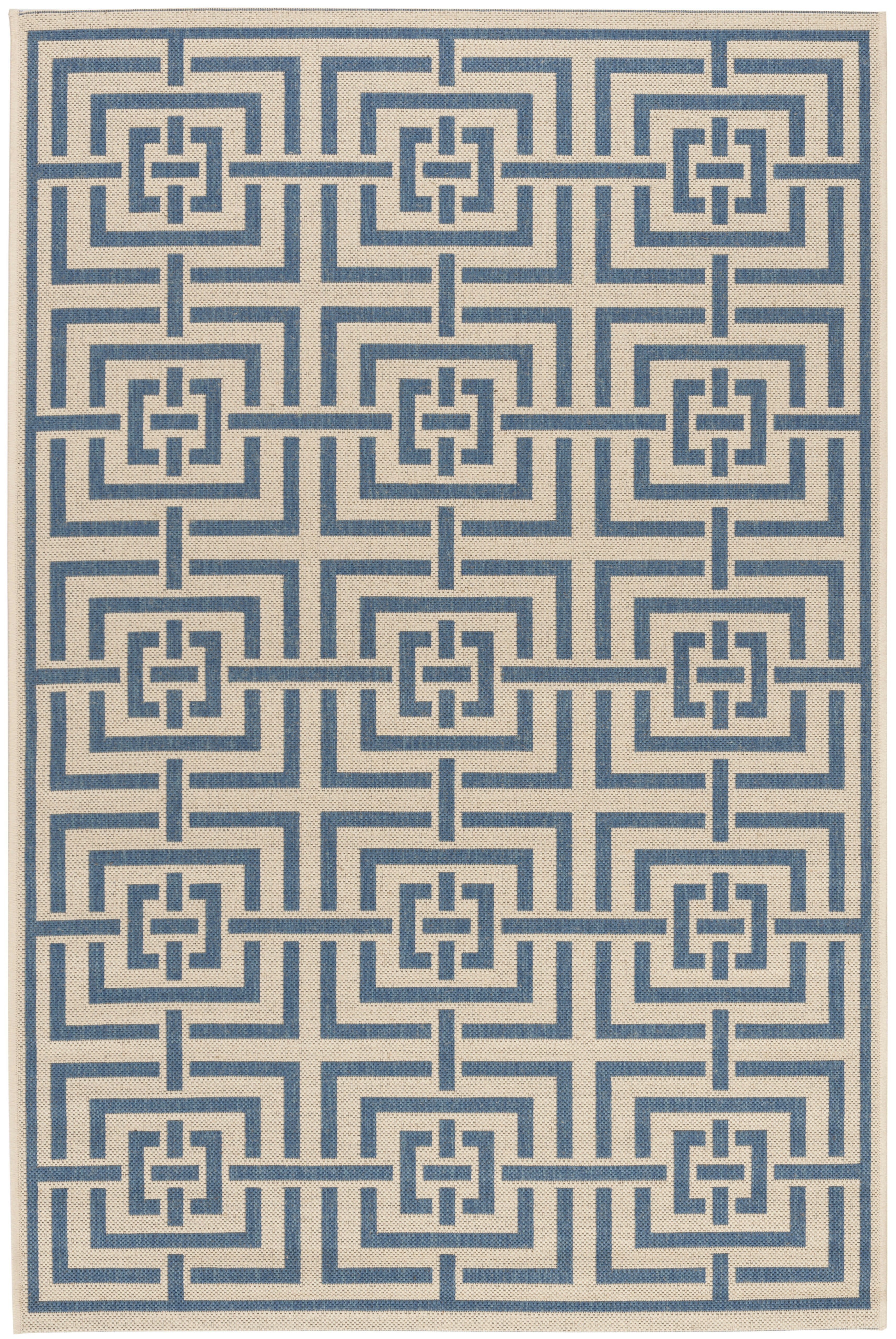 BEACHHOUSE - Tapis interieur & exterieur en crème & bleu, 79 x 152 cm