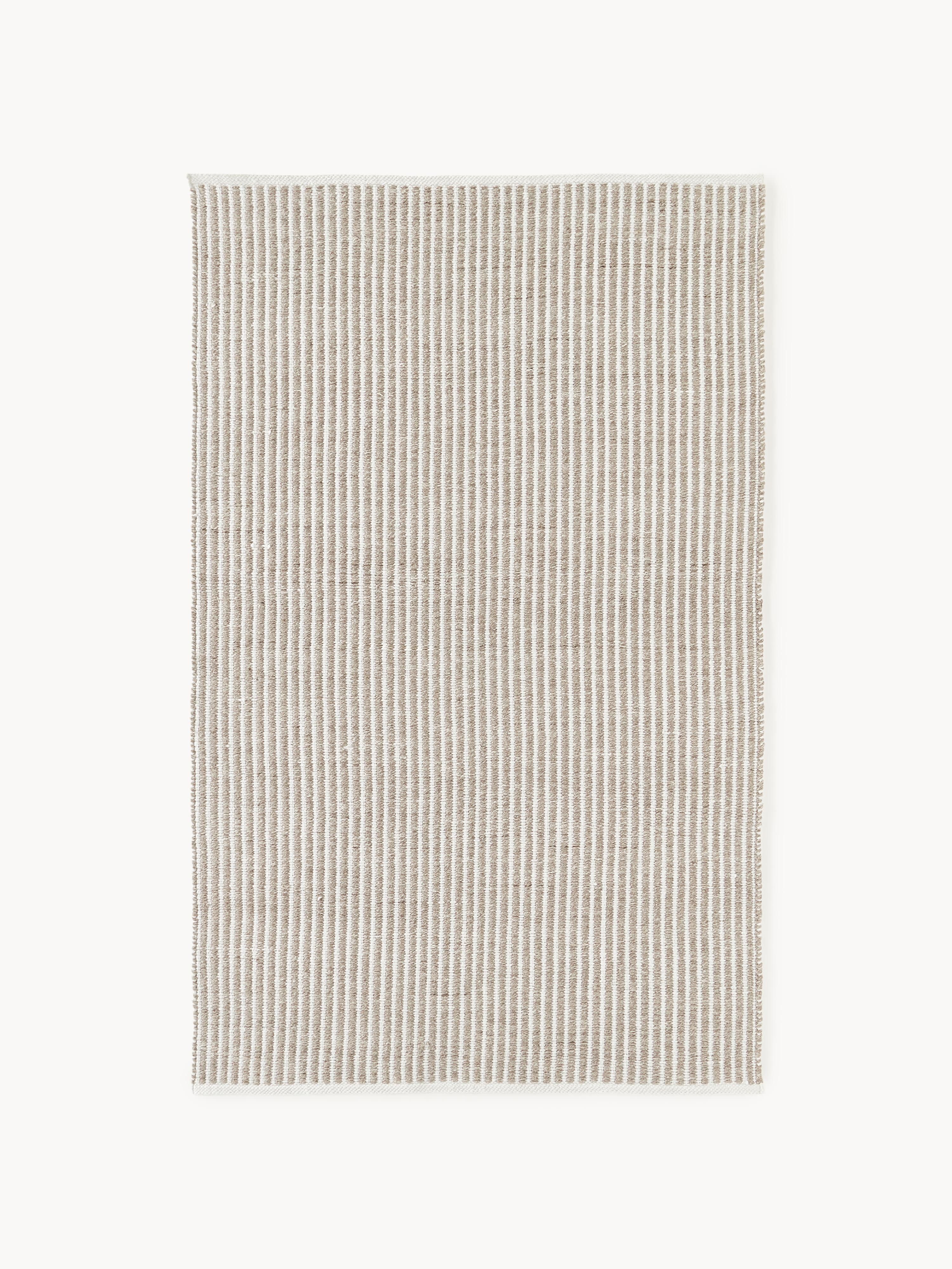 Gestreifter Outdoor-Teppich Turner, handgewebt