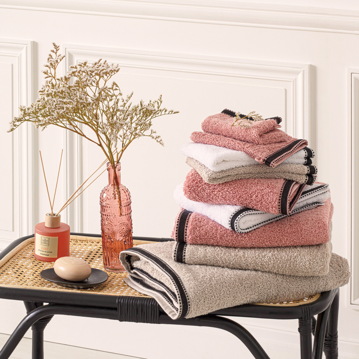 Set of 2 flannels "Joia" Beige, 15x21 cm, 550 g/m&sup2;