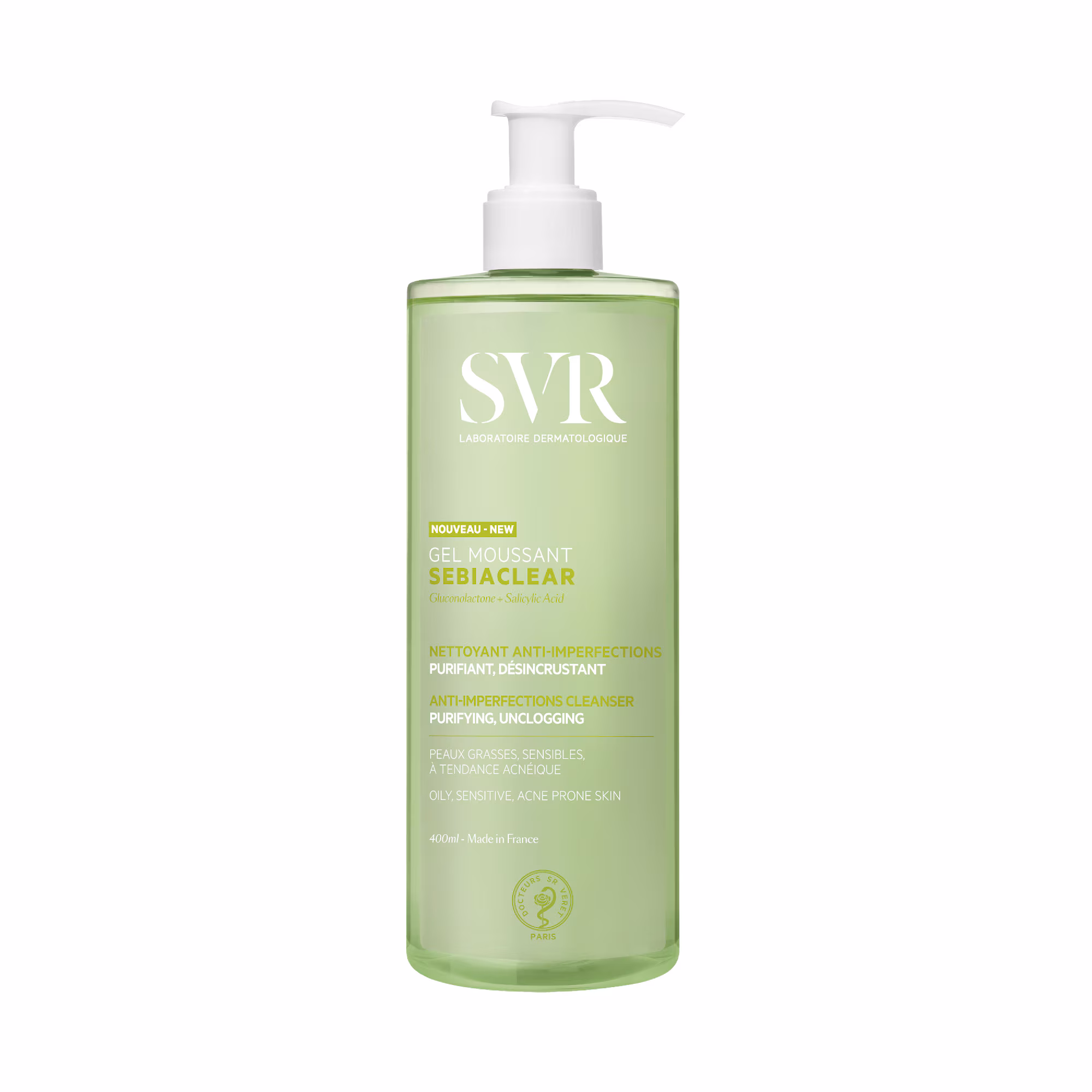SEBIACLEARGel moussant nettoyant sans savon purifiant et désincrustant