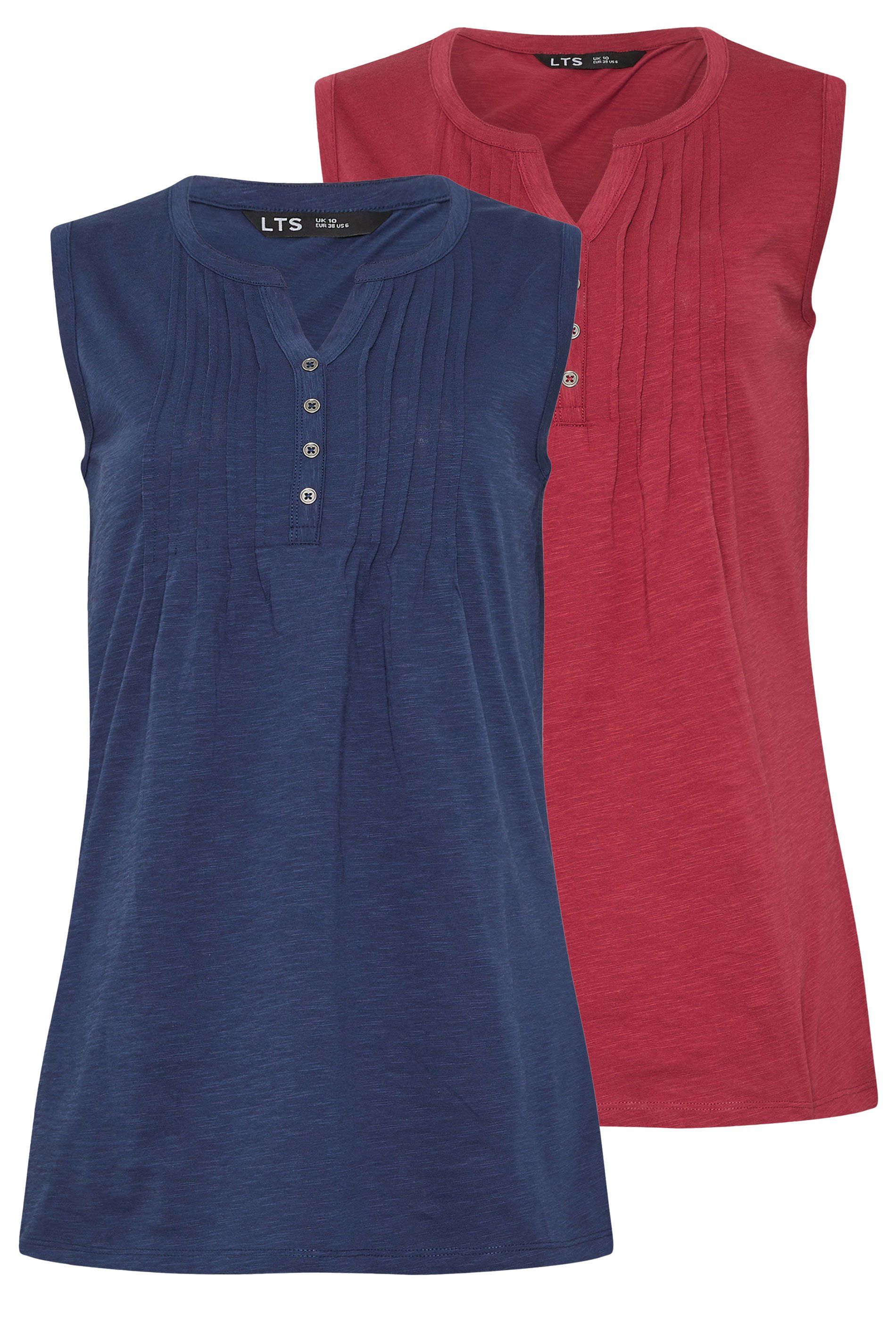 Long Tall Sally Tall 2 Pack Henley Tops