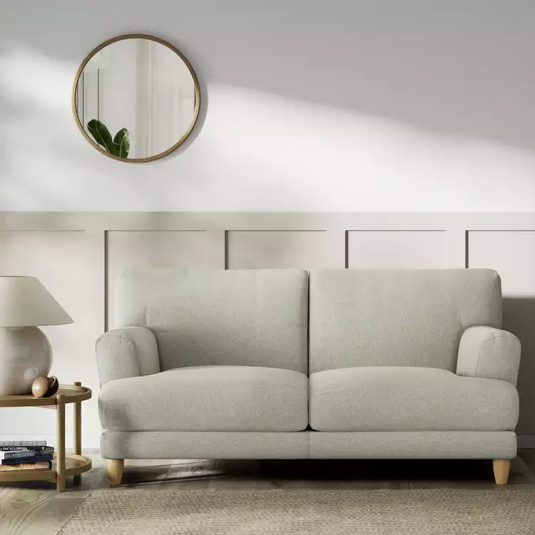 Habitat Askem Fabric 2 Seater Sofa - Sage Green - Ash Leg