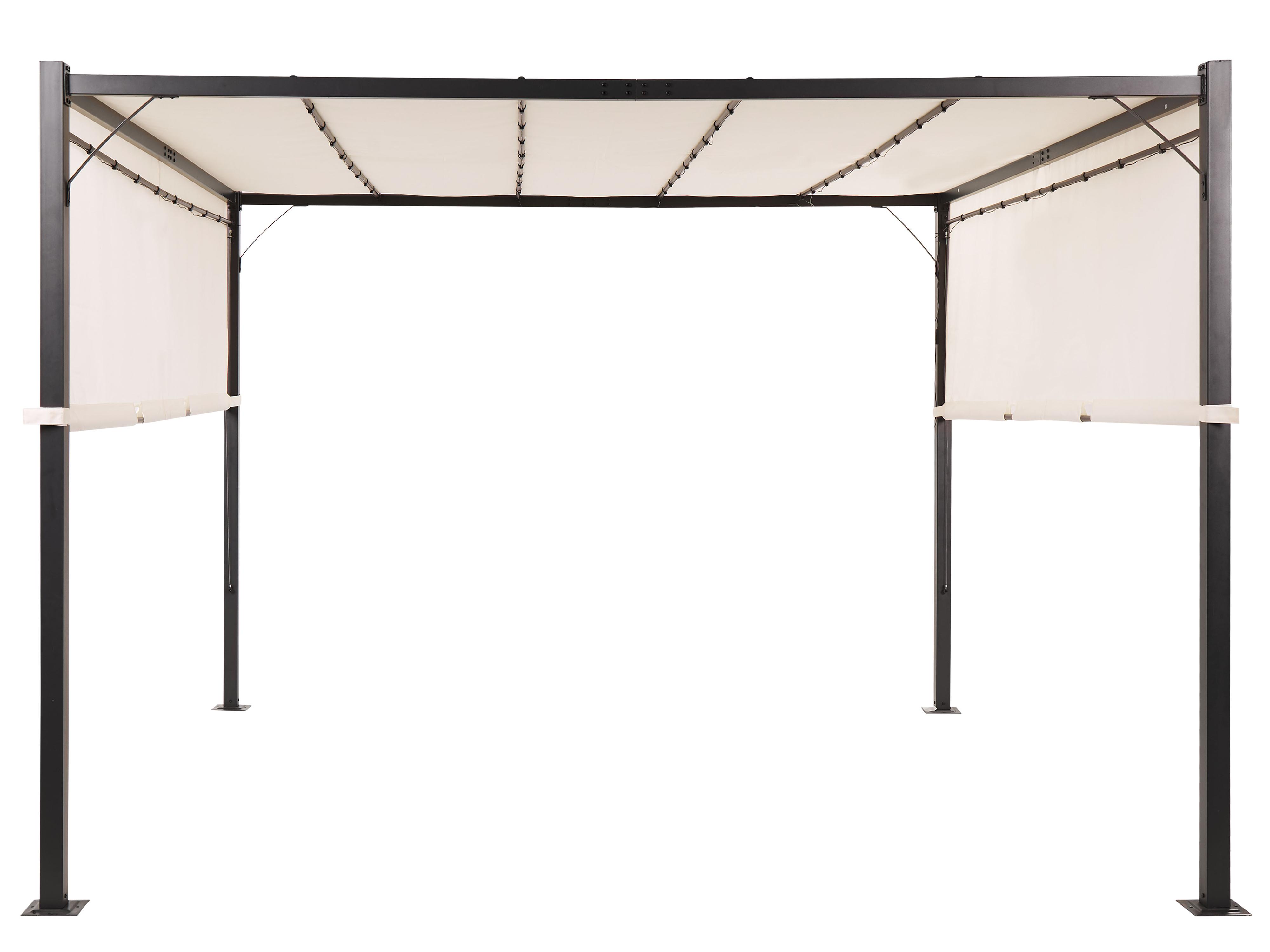 Gazebo LED PARGA Metal 310 cm 310 cm Beige