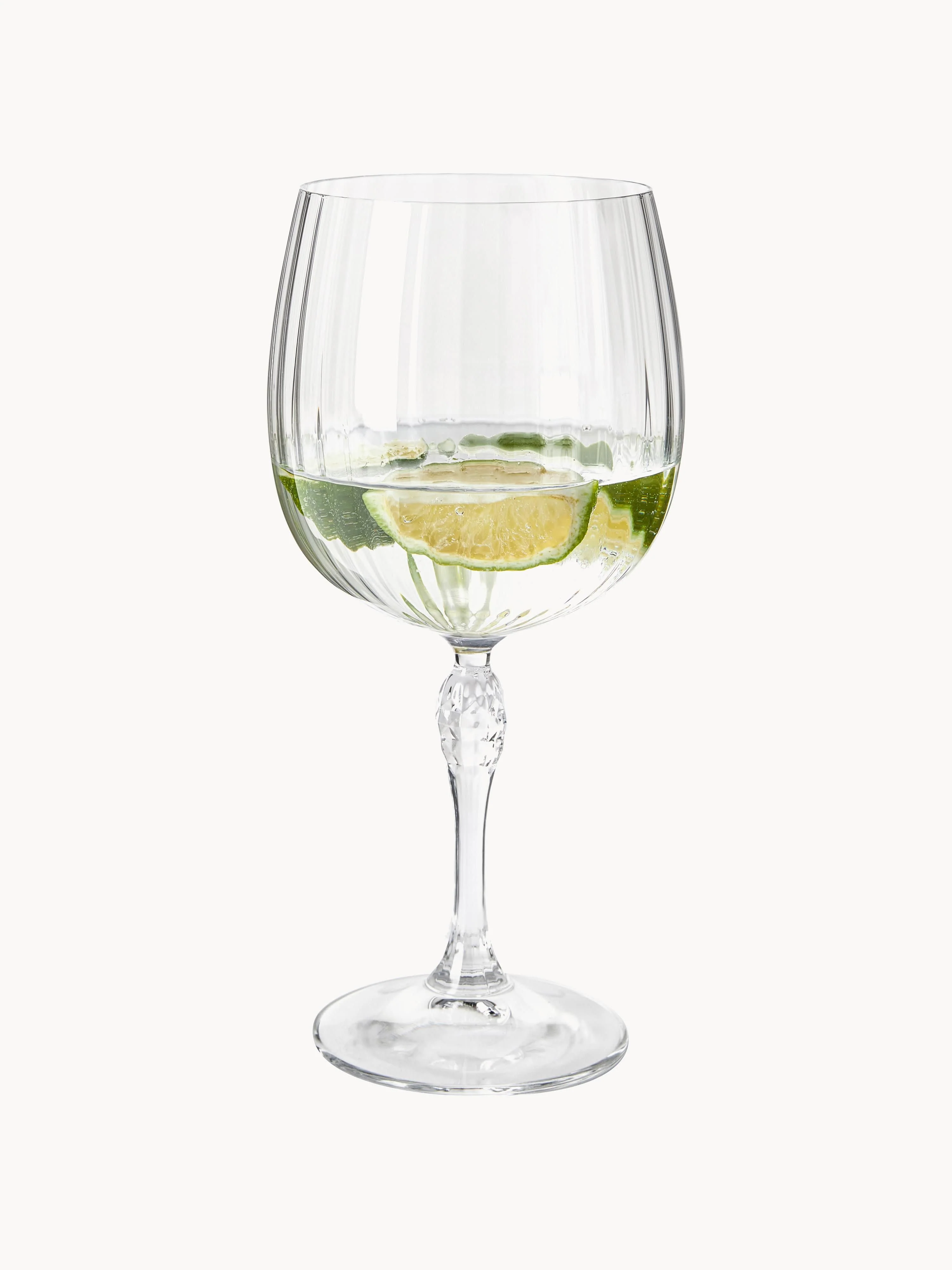 Gingläser America's Cocktail mit Rillenstruktur, 4er-Set