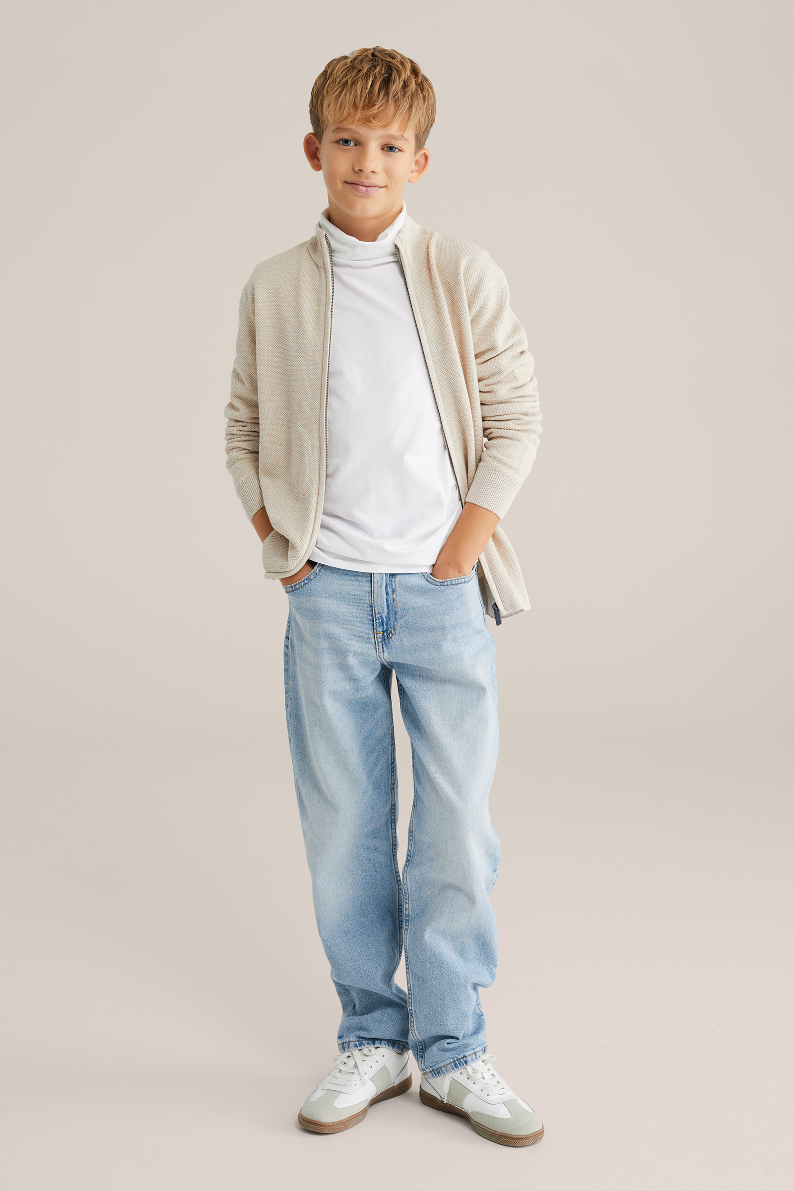 Jongens vest met structuur