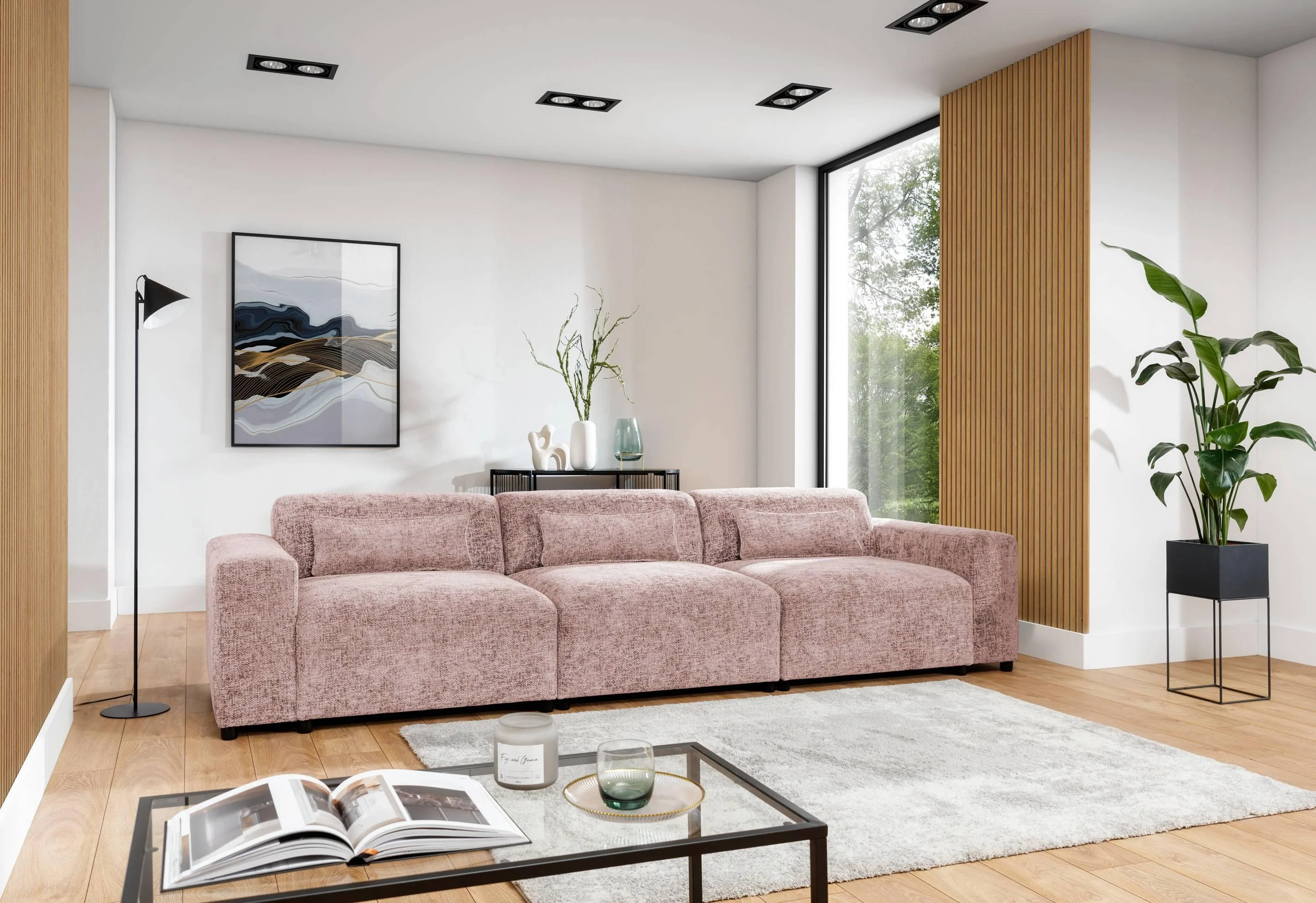 3-zitsbank Rizza chenille