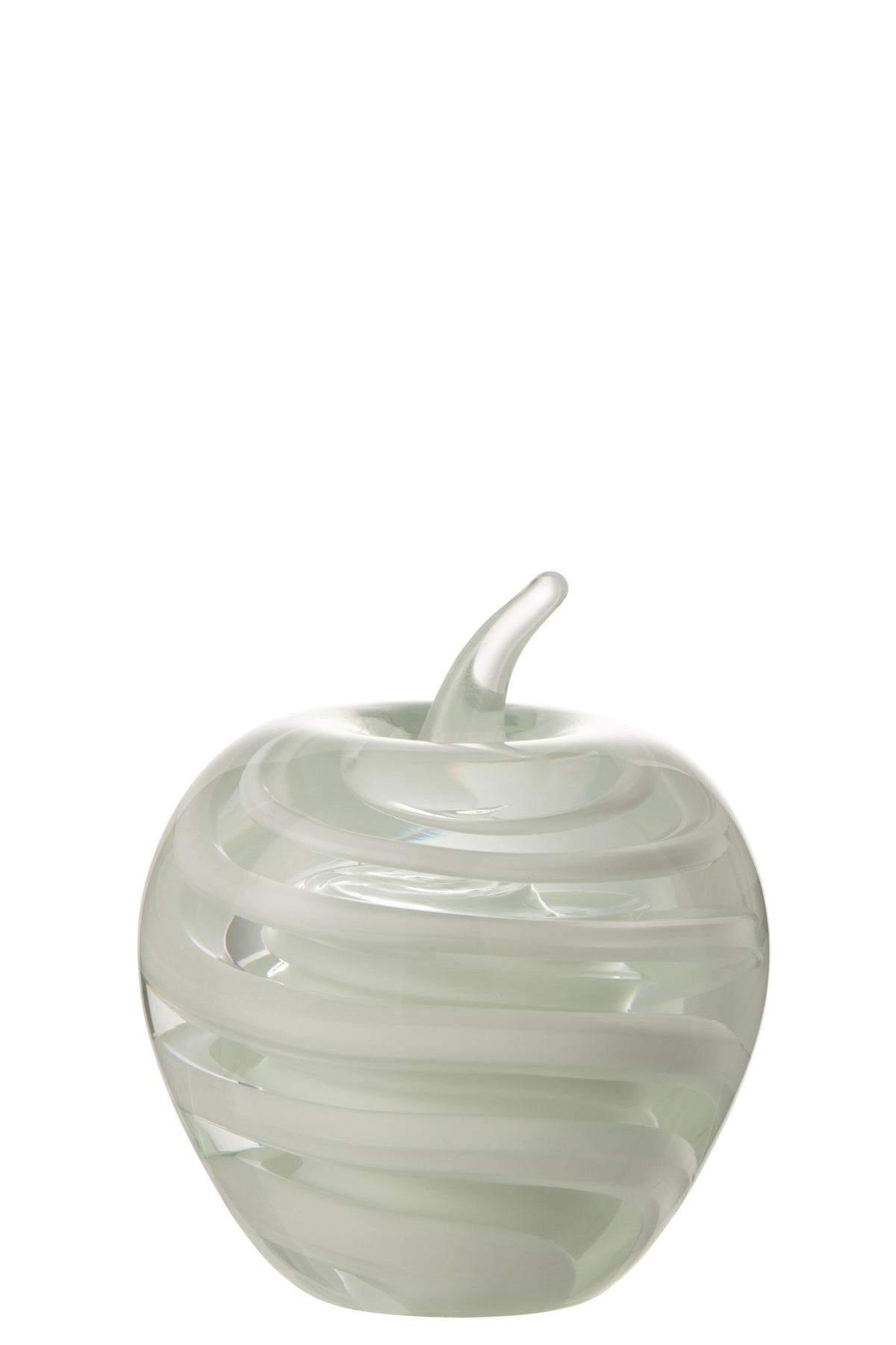 J-Line presse-papier Appel - glas - wit - large