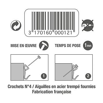 Crochets acier n° 4 avec aiguilles Le Crochet Francais