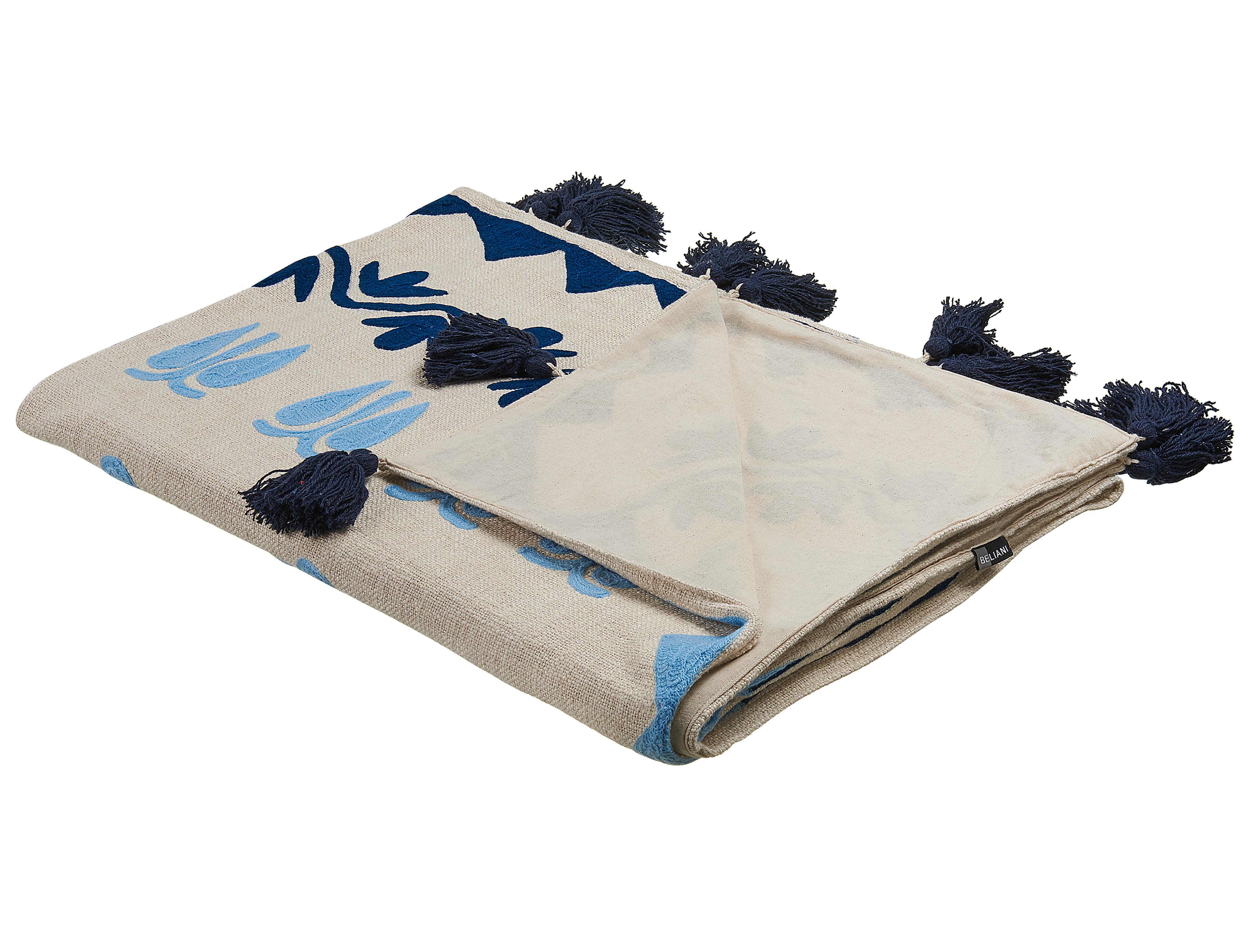 Blanket BHIND Cotton 130 x 180 cm Beige