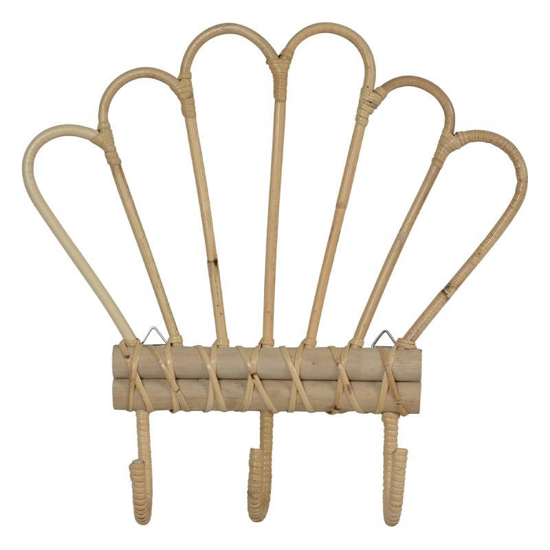 - Patère en rotin 3 crochets