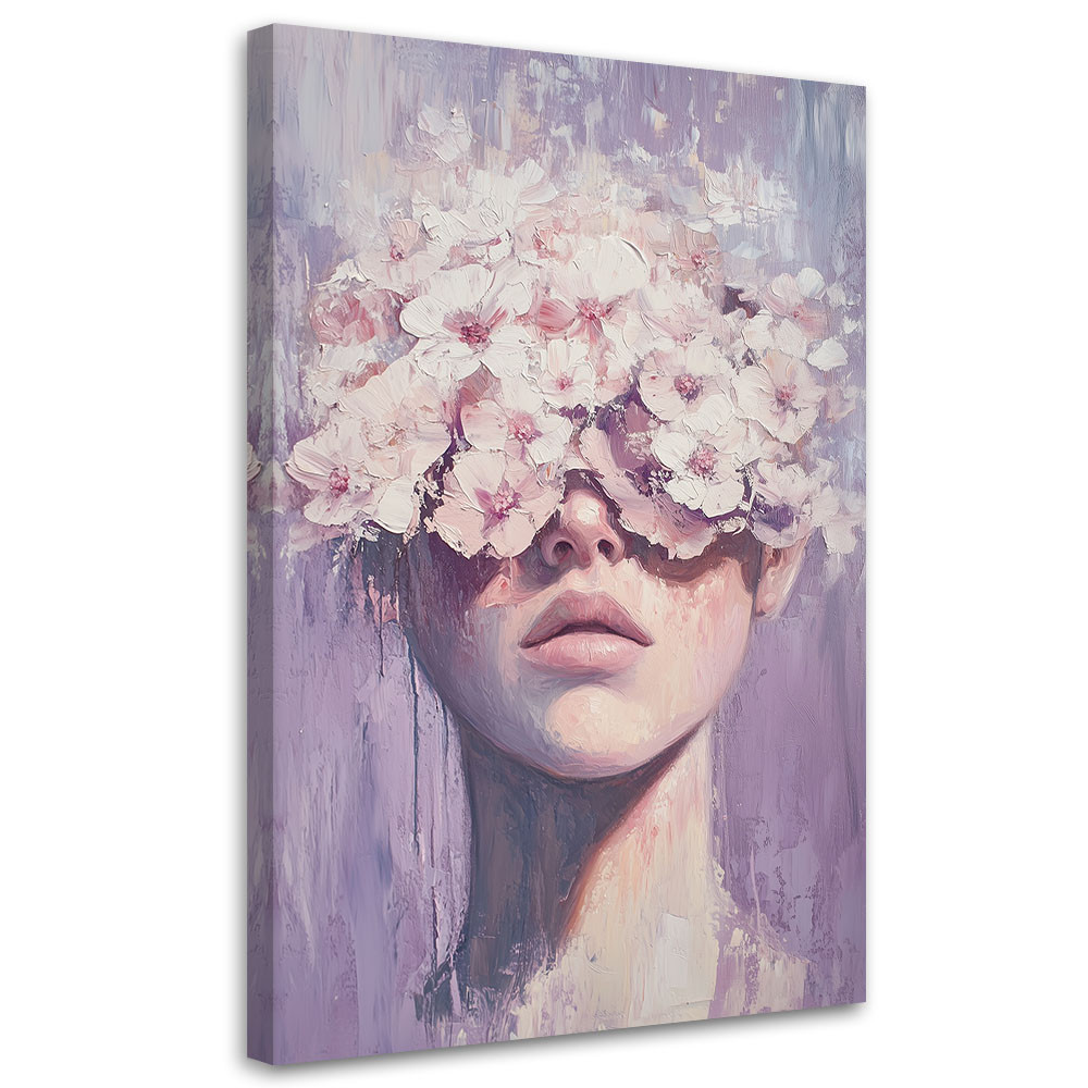 Feeby Obraz na płótnie, Portret Kobiety Kwiaty Abstrakcja 40x60