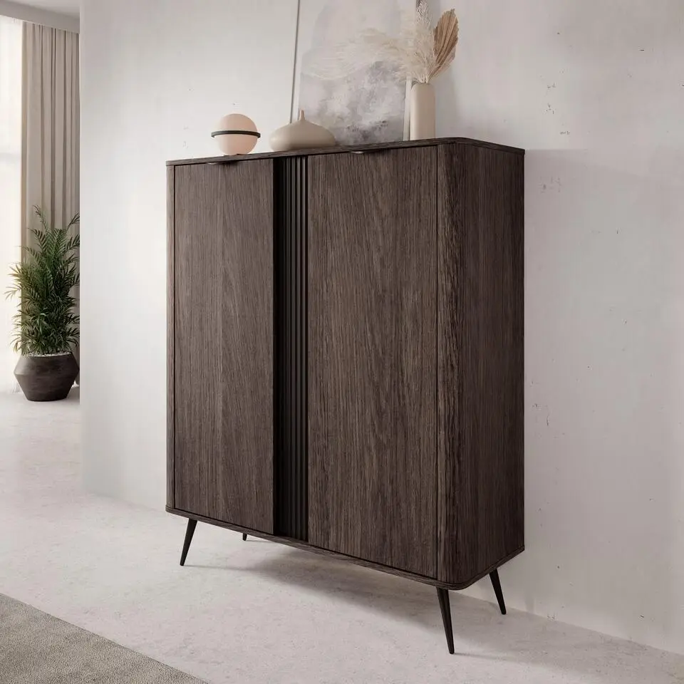 Meubella - Victoria - Dressoir - Donker eiken - 113x38x134 cm