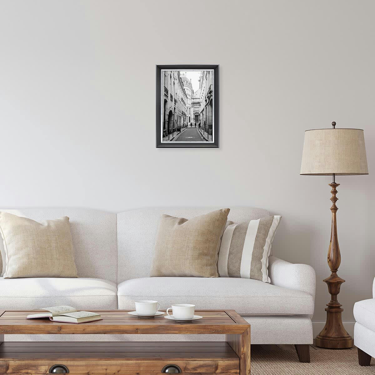 PANDORE - Cadre photo noir et finition argent 20x30/A4 cm résine recyclée