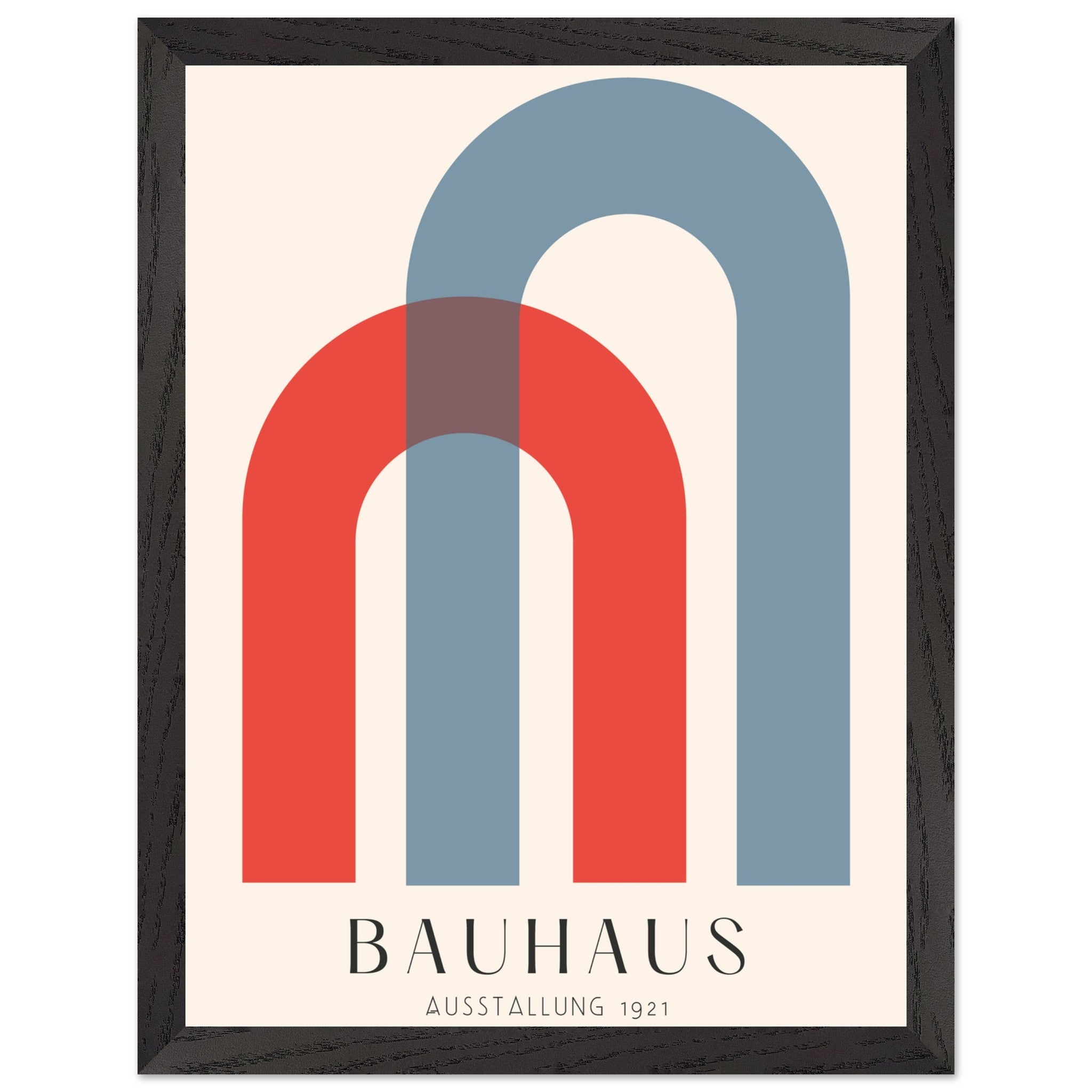 Artfulprints Poster met Lijst Bauhaus - Ausstellung 1921  - 30x40 cm - Meerkleurig