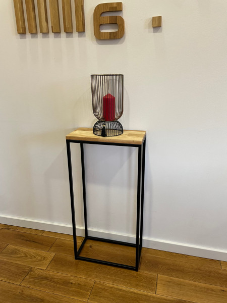 Konsola loftowa czarna 40x80x20cm pojedyncza