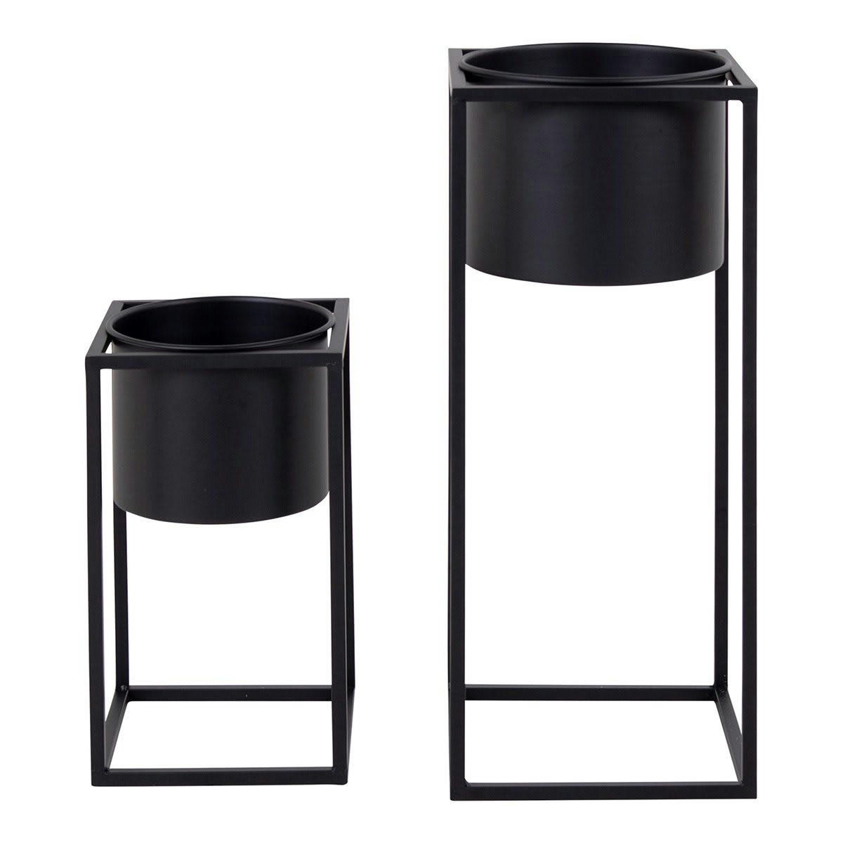 MARLA - Pots de fleur en métal - Lot de 2