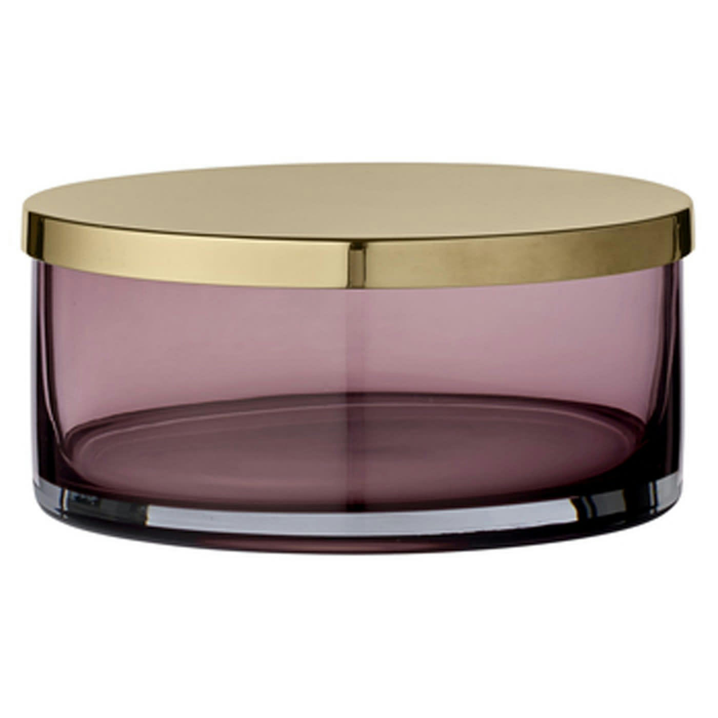 TOTA - Boite verre et laiton D15,5cm