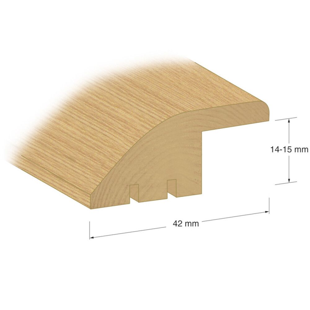 NIVÅLIST LUNDBERGS NATUR MASSIV EIK 1000X42X14-15MM
