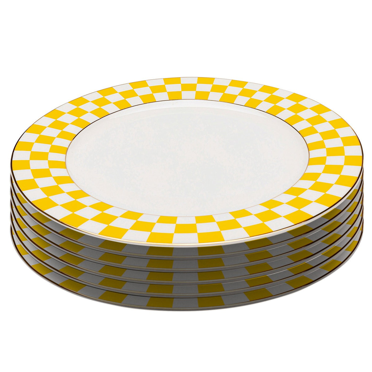 Kare Design Borden Harlequin Ø27cm geel (6/set)