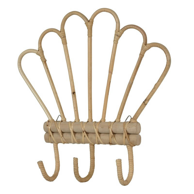 - Patère en rotin 3 crochets