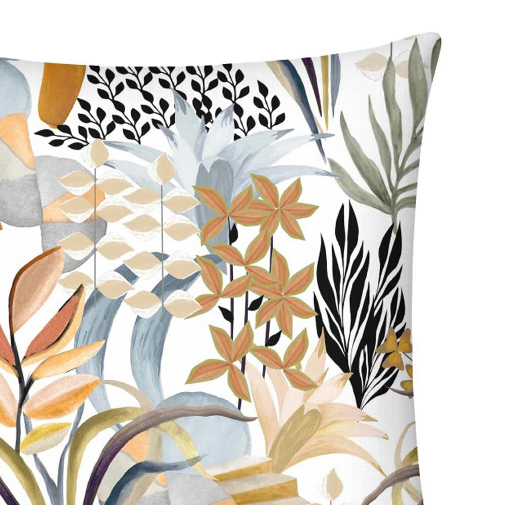 - Coussin carré fleuri multicolore 43x43cm