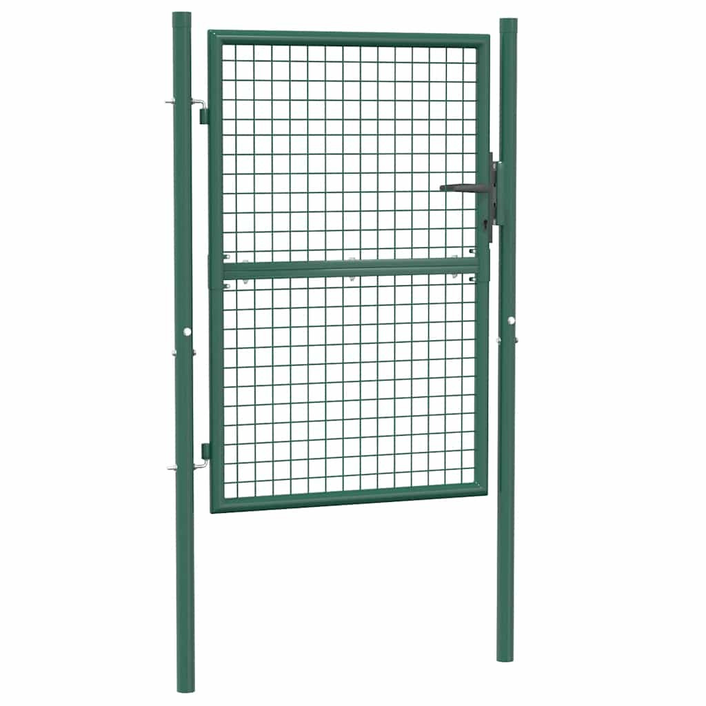 Brama Zielony 100 x 125 cm Stal vidaXL