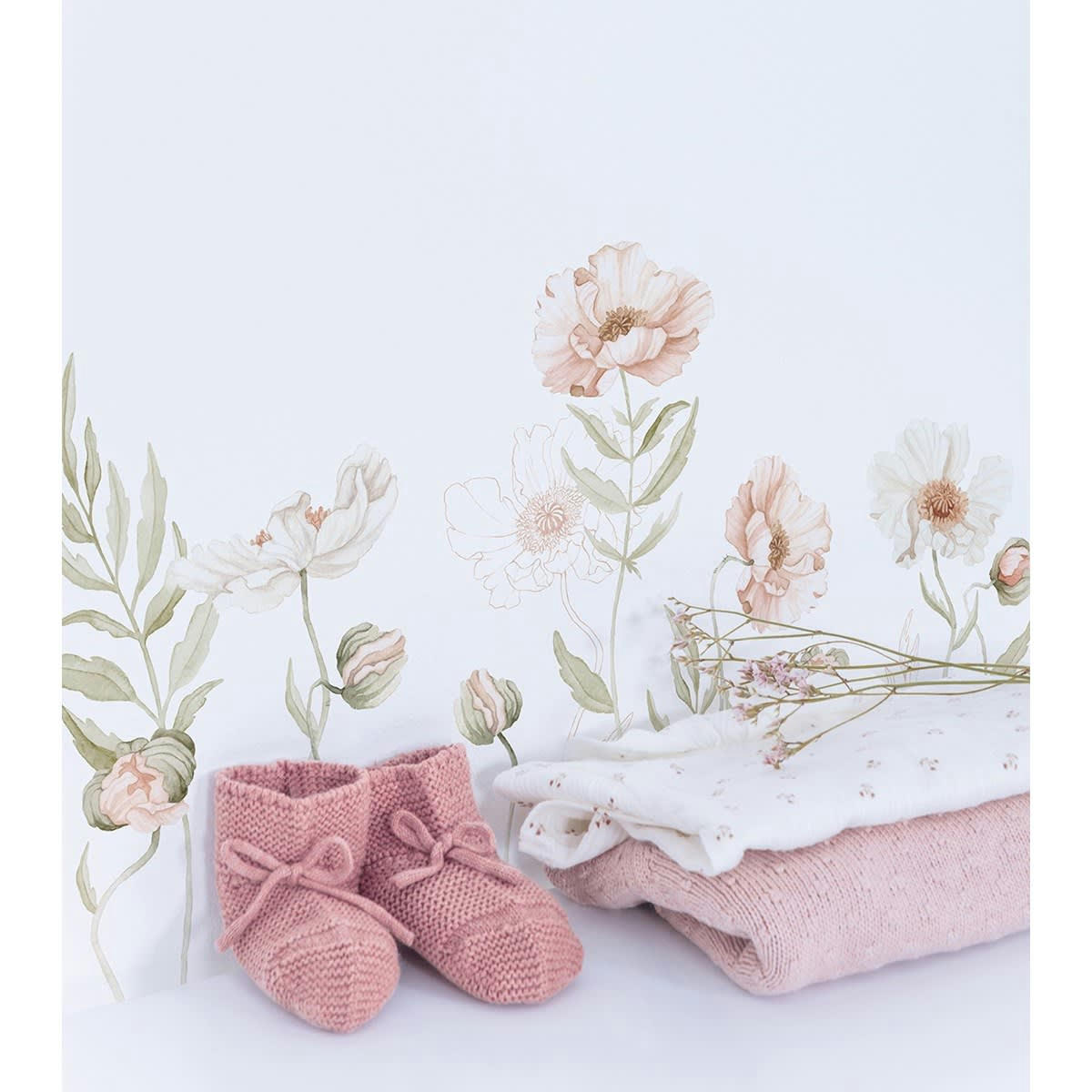 POPPIES - Stickers muraux les coquelicots en vinyle mat multicolore