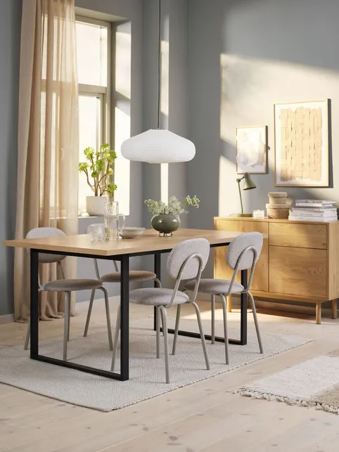 Spisebordsstol MALT beige stof