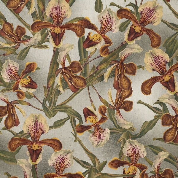 Smithsonian Lady Slipper Floral Throw Pillow