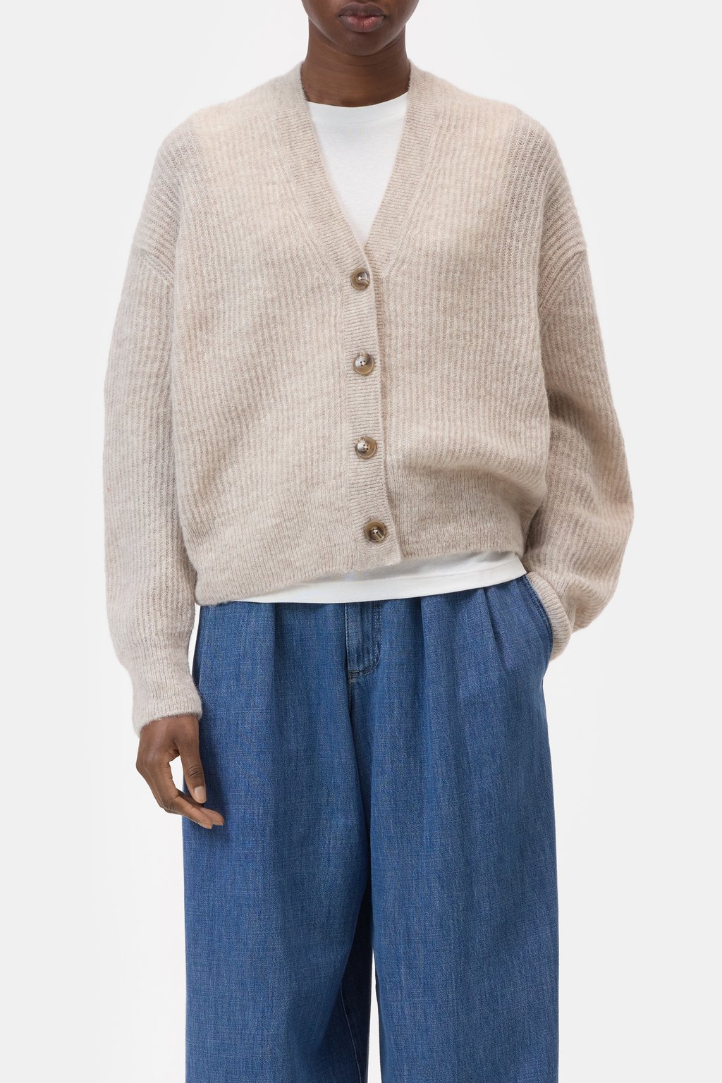 Cardigan aus Alpaka-Woll-Mix-Garn