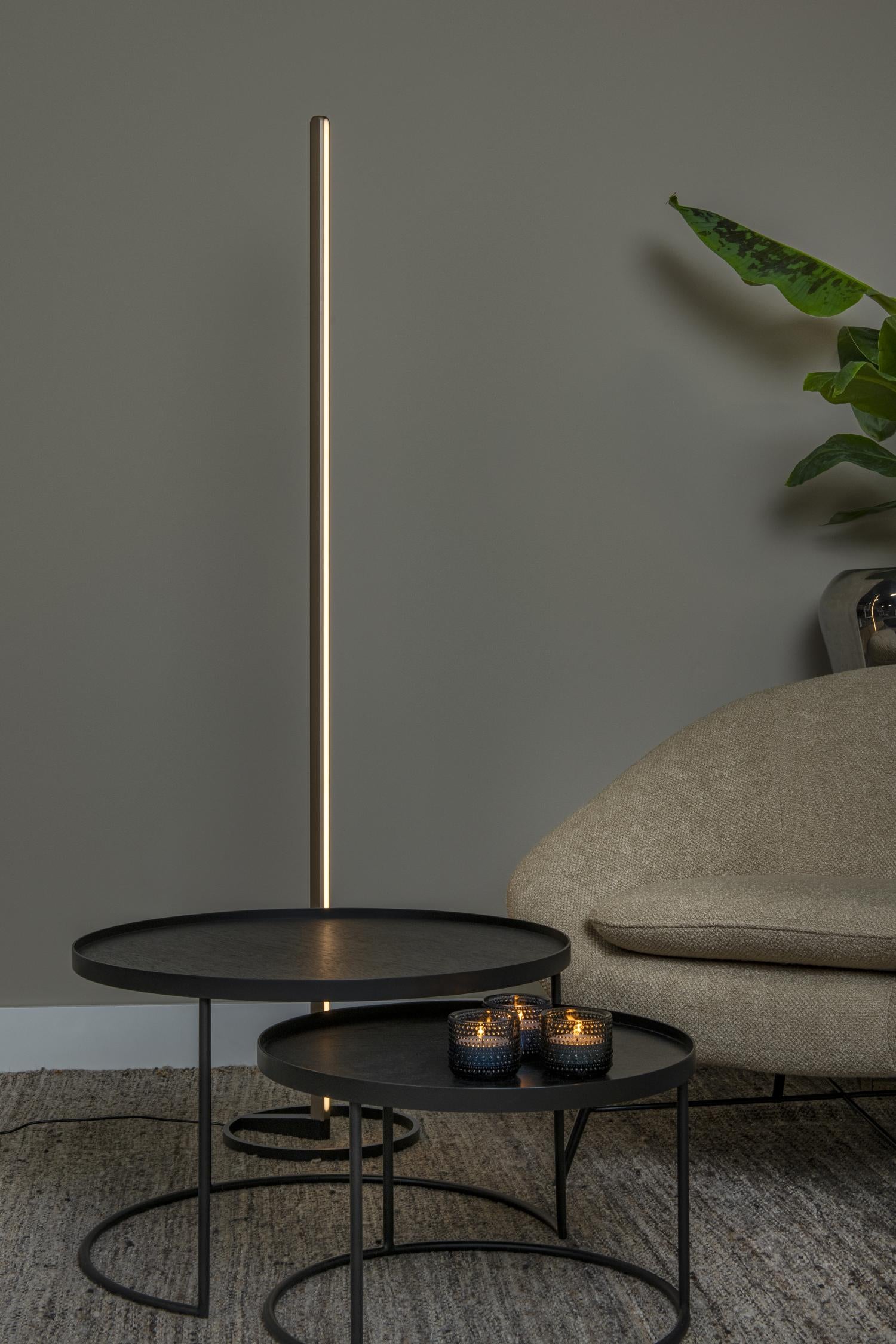 Lucide vloerlamp BRAGA - Geïntegreerde LED - Koffie