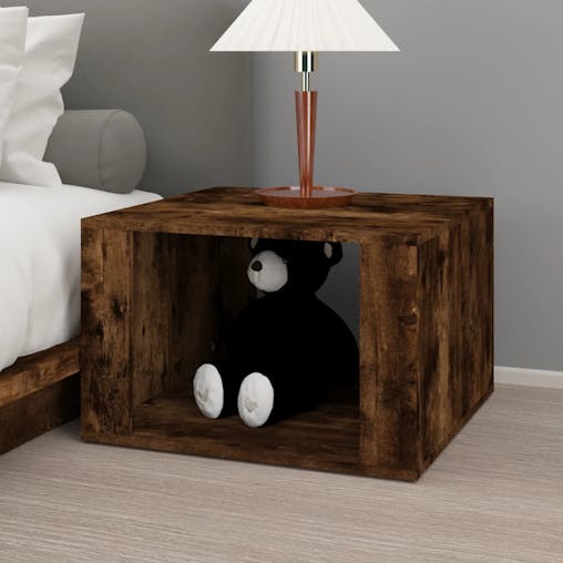 NNEVL Bedside Table Smoked Oak 57x55x36 cm Engineered Wood