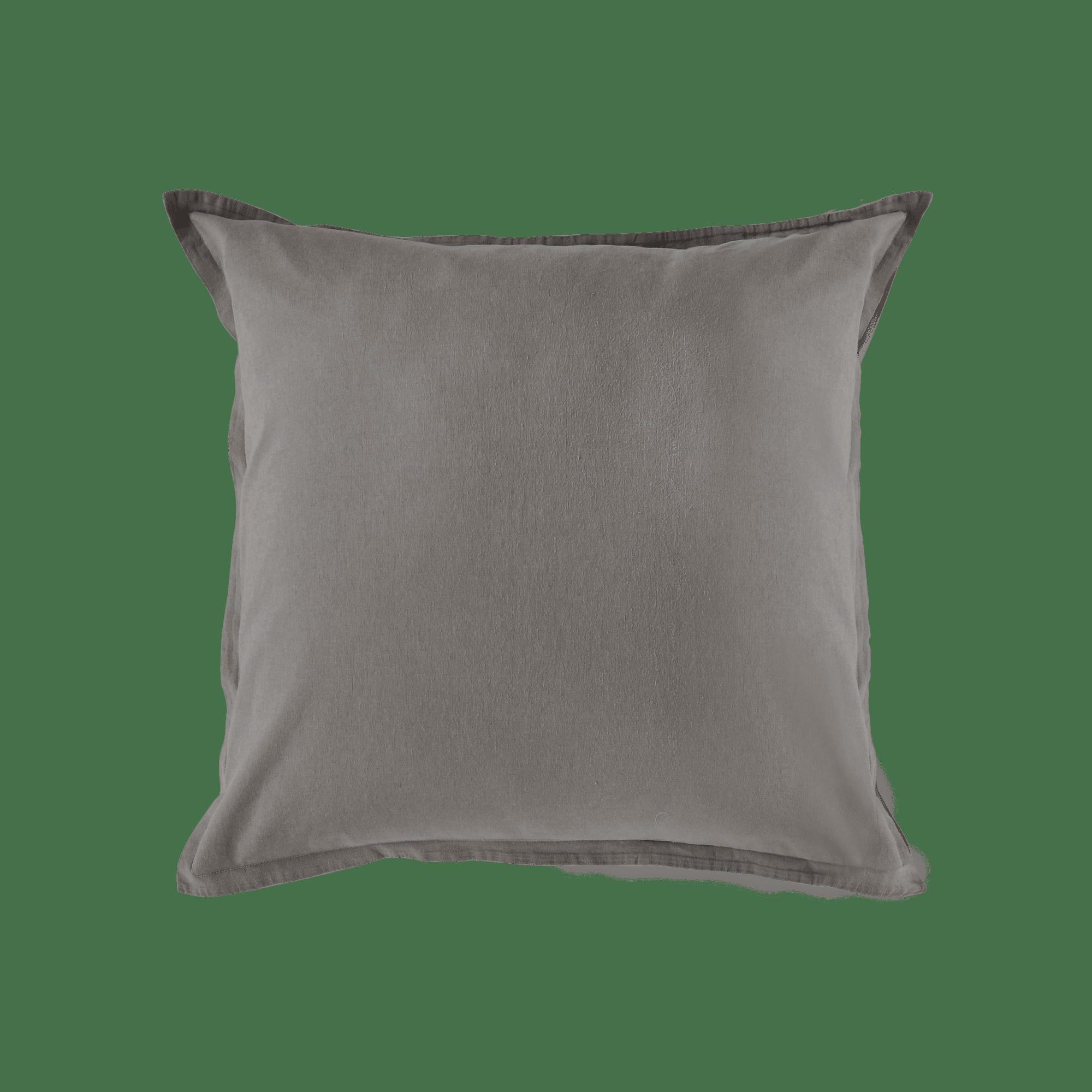 FLANDRES - Taie d'oreiller en coton lin lavé ardoise 65 x 65 cm