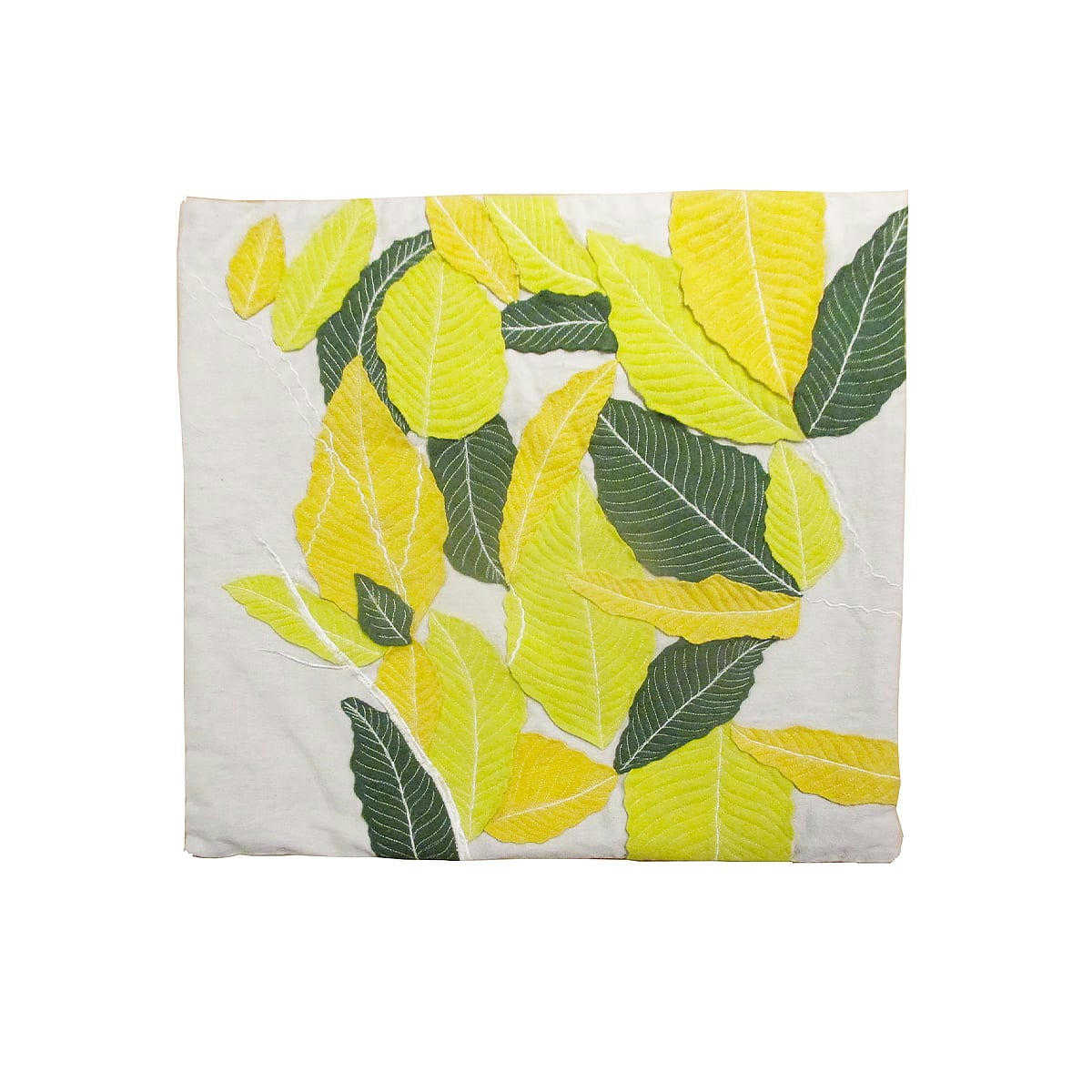 FRESH - Housse de coussin en coton et feutre 50x50