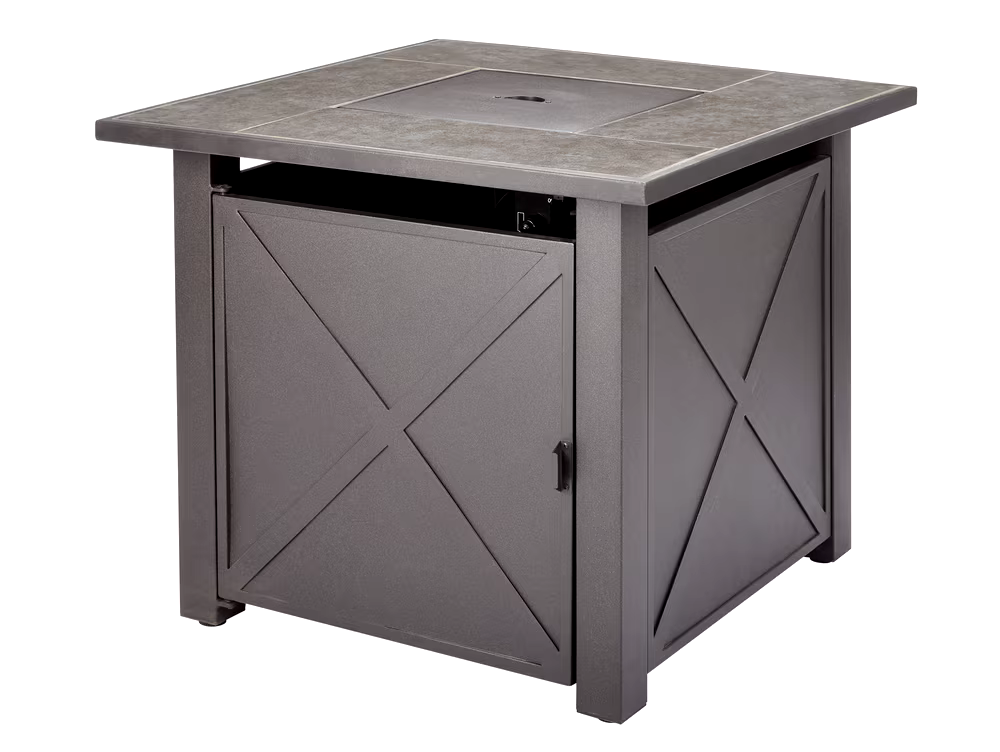 For Living Plateau Tank-In Outdoor Fire Pit Table, 40,000 BTU