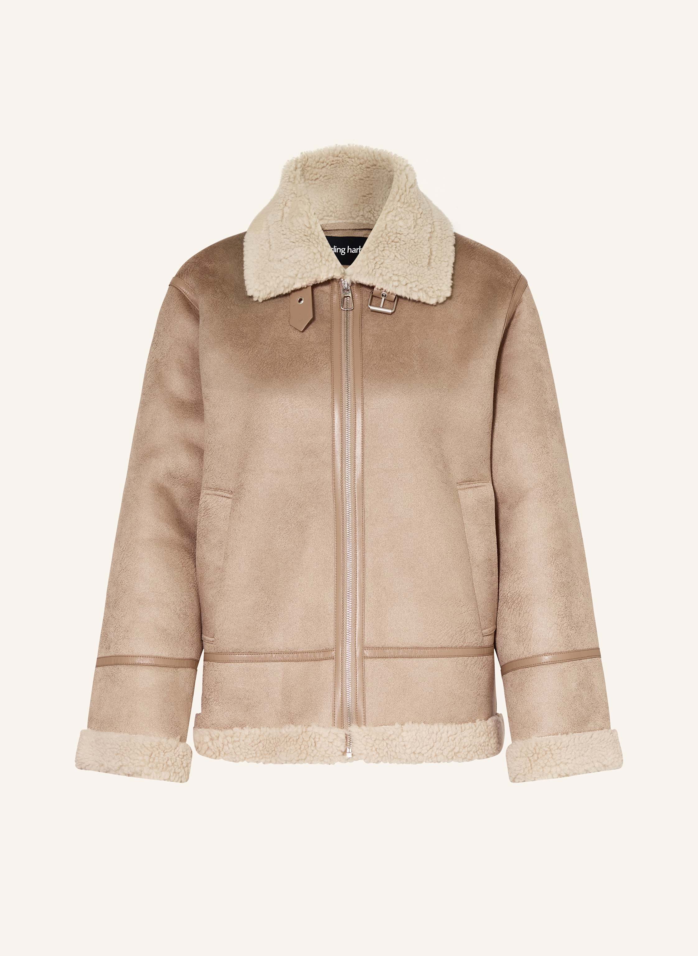 darling harbour Jacke in Lederoptik mit Teddyfell