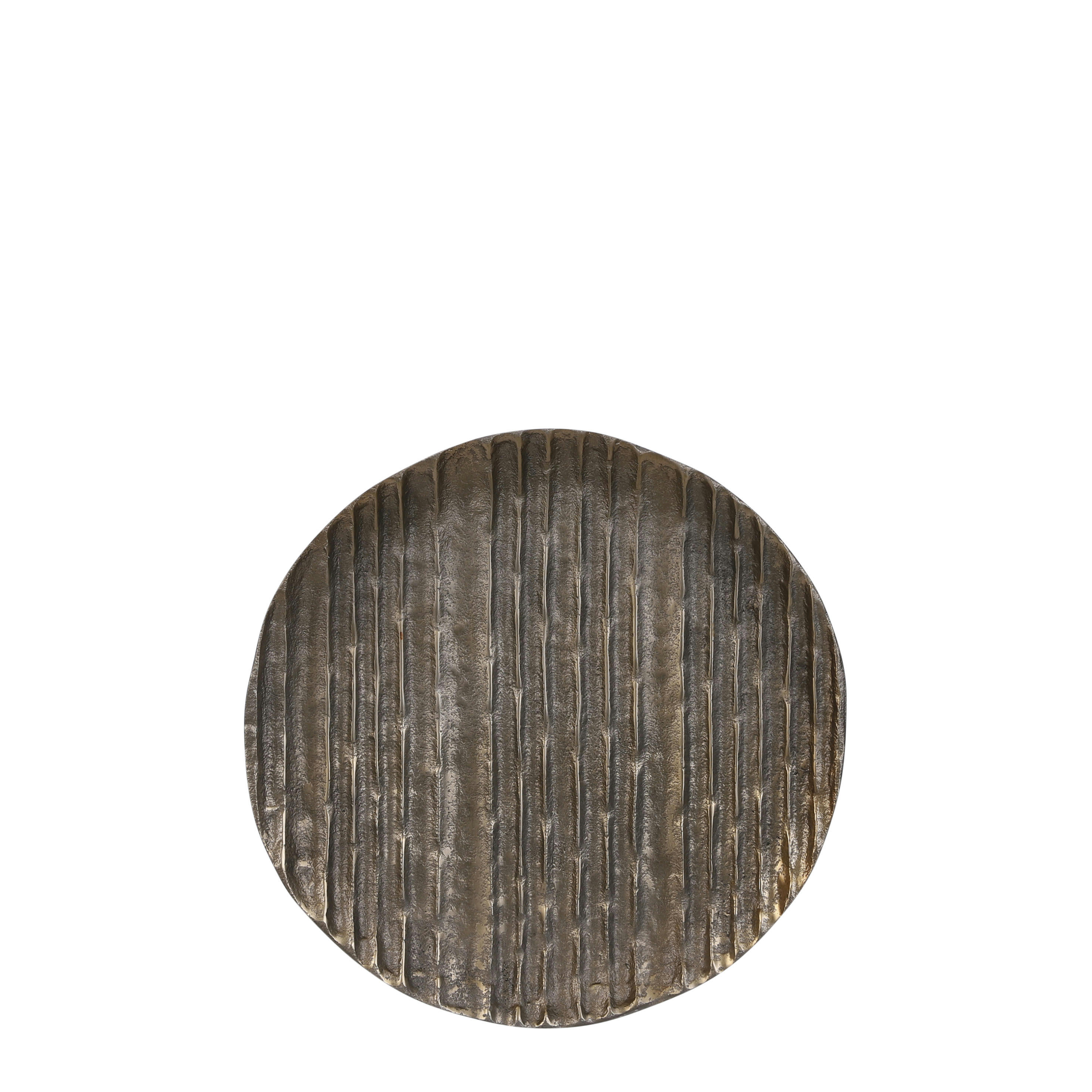 CALABRIA - Assiette en aluminium doré foncé D27