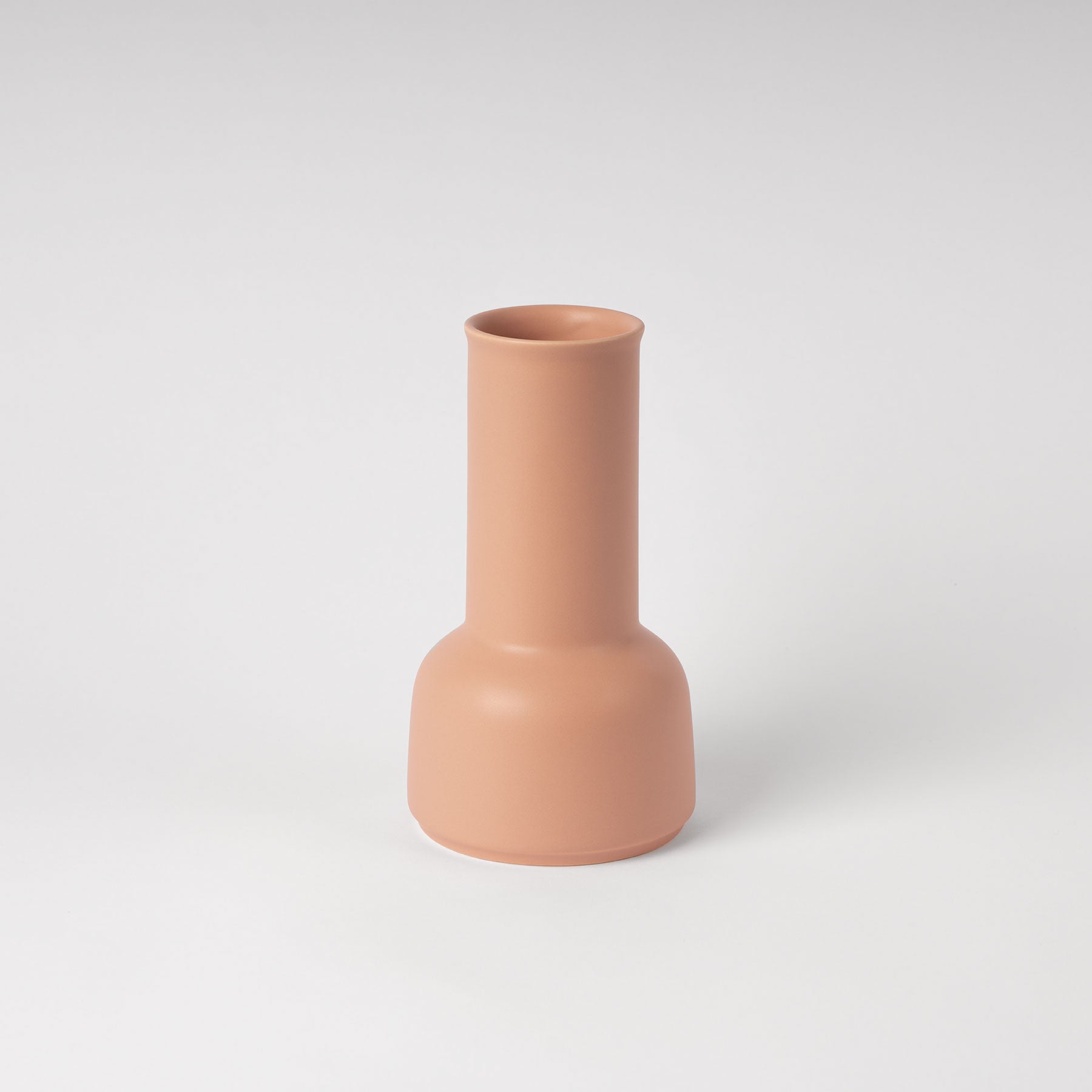 Pink Nude Ceramic Water Carafe - Rounded Bottle Silhouette
