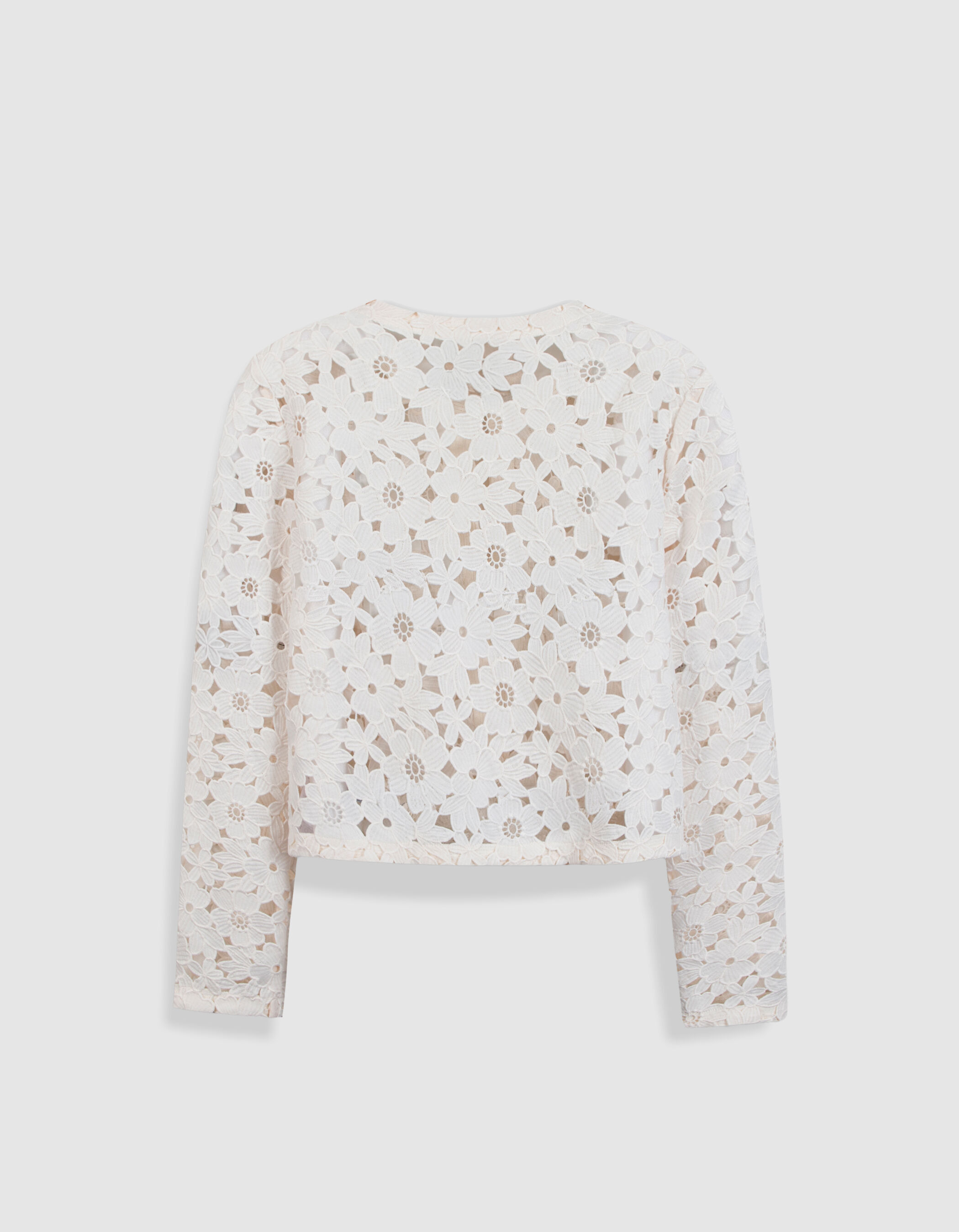 Veste courte blanche dentelle esprit boléro Femme