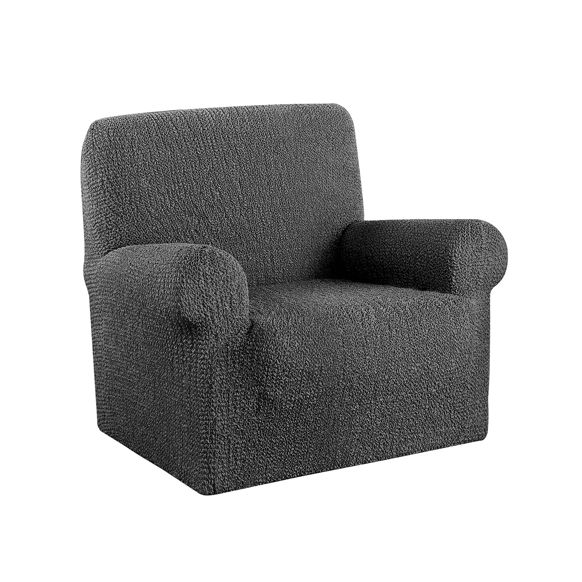 Housse bi-extensible microfibre gaufrée pour fauteuil et canapé