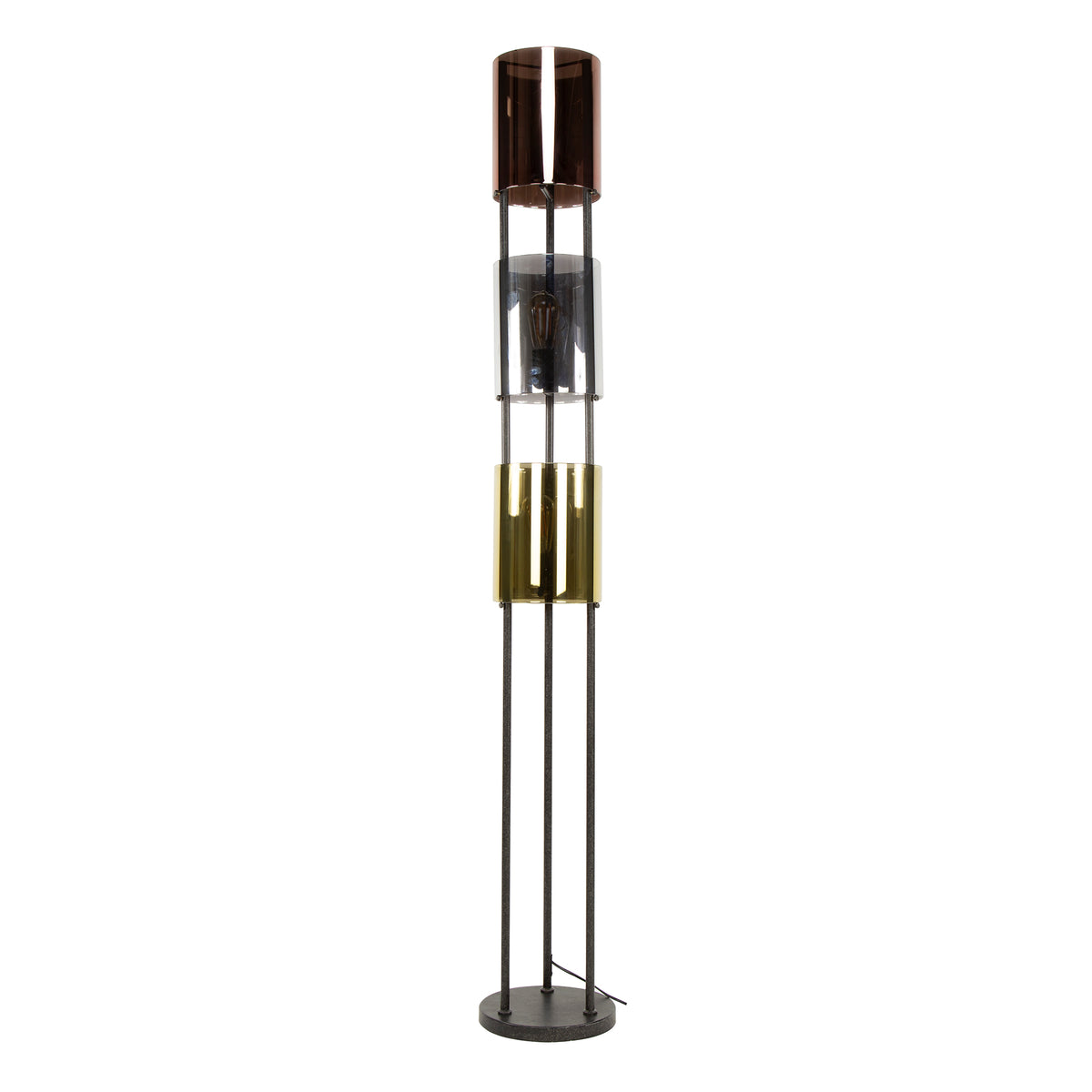Hoyz Collection - Vloerlamp Lucente Tricolore 3-lichts - Artic Zwart