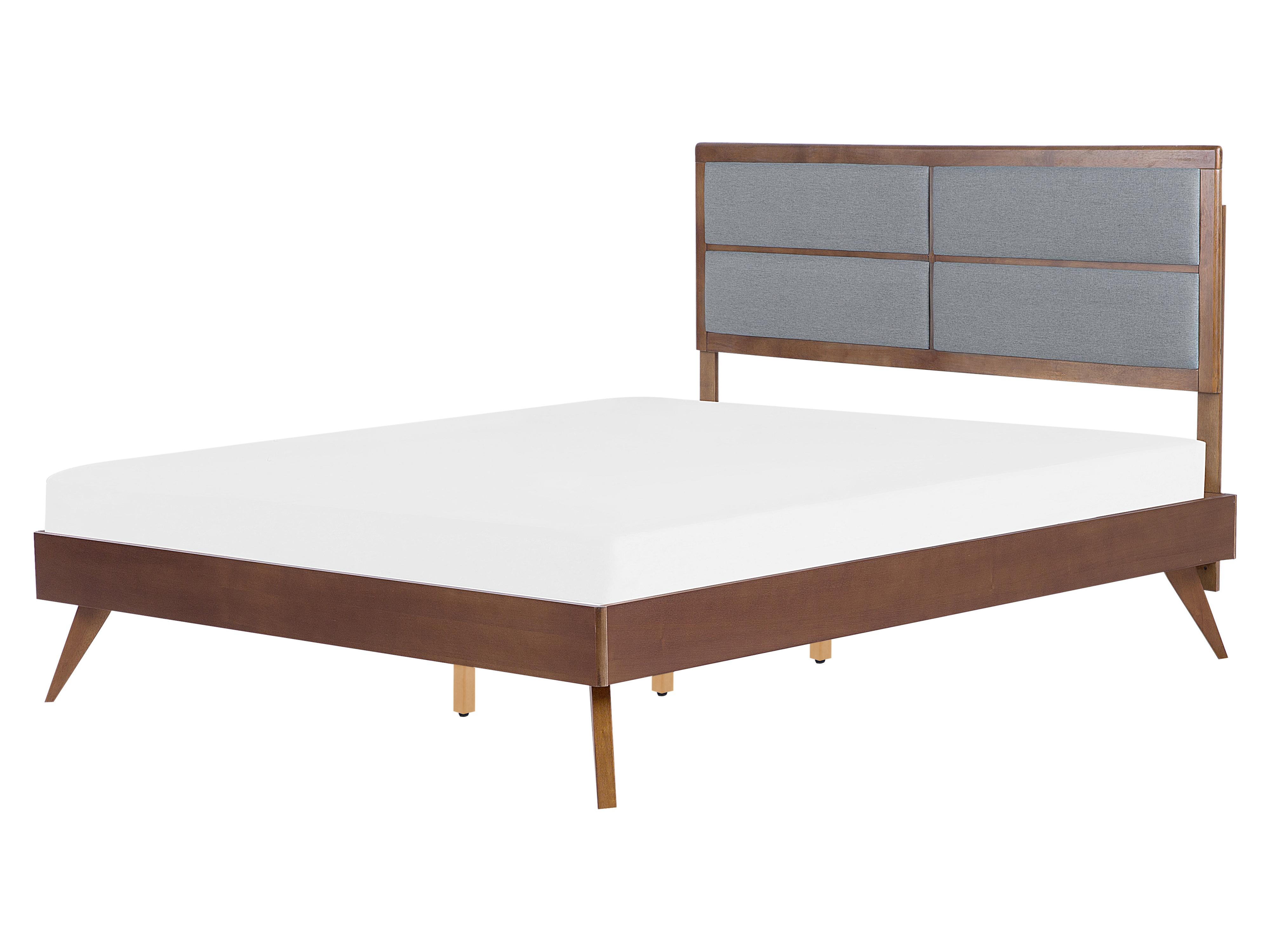 Bed POISSY 160 x 200 cm (EU King Size) Dark Ash Wood
