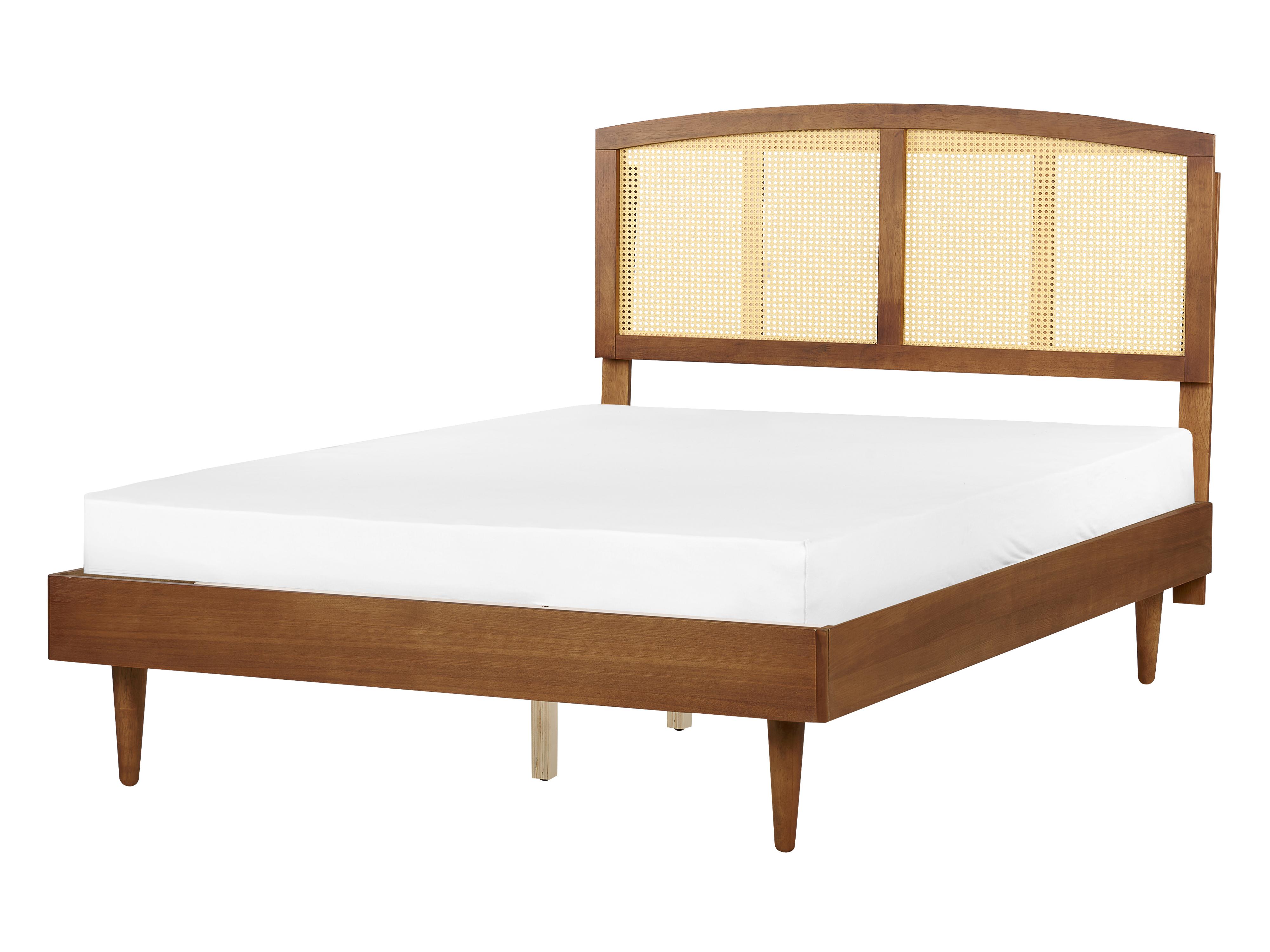 Bed Rattan VARZY 140 x 200 cm (EU Double) Brown