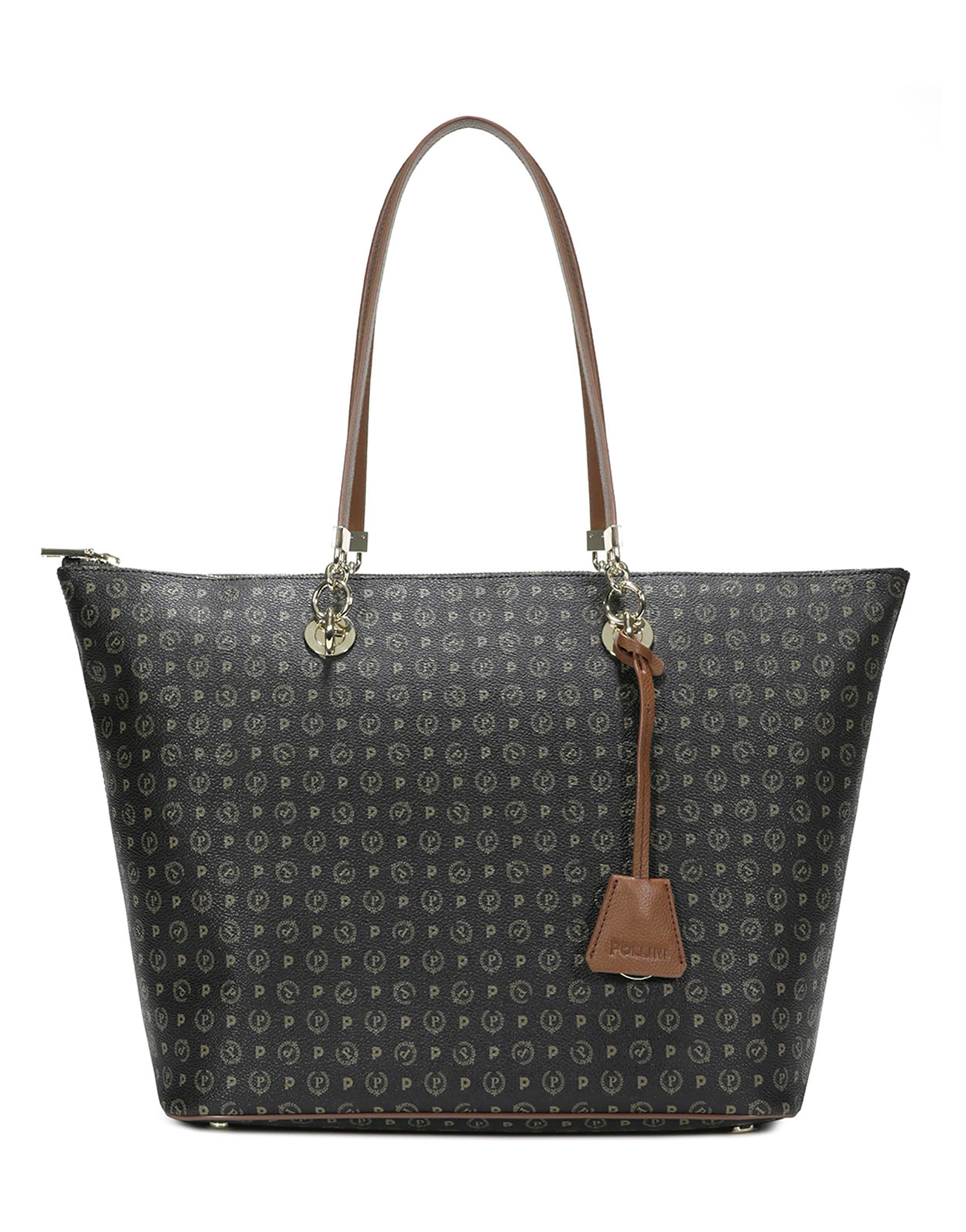 Shopping Bag Heritage Logo Classic Nero/marrone
