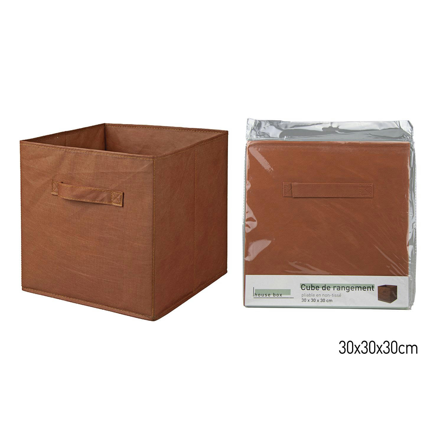 - Lot de 6 cubes de rangement pliables en polypropylène avec poignée